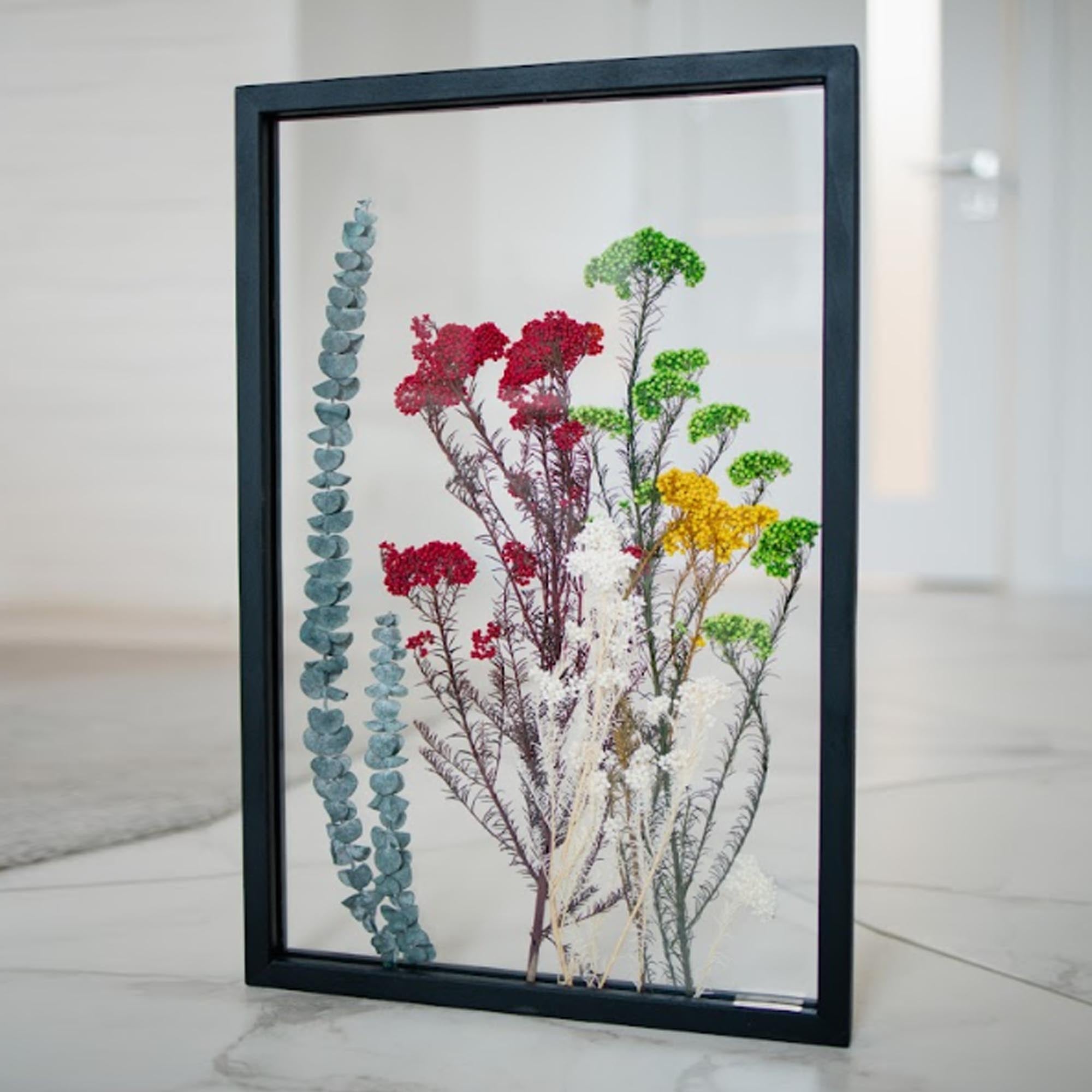 Панно КОЛЬОРИ ЛІТА з сухоцвітами - зображення 1