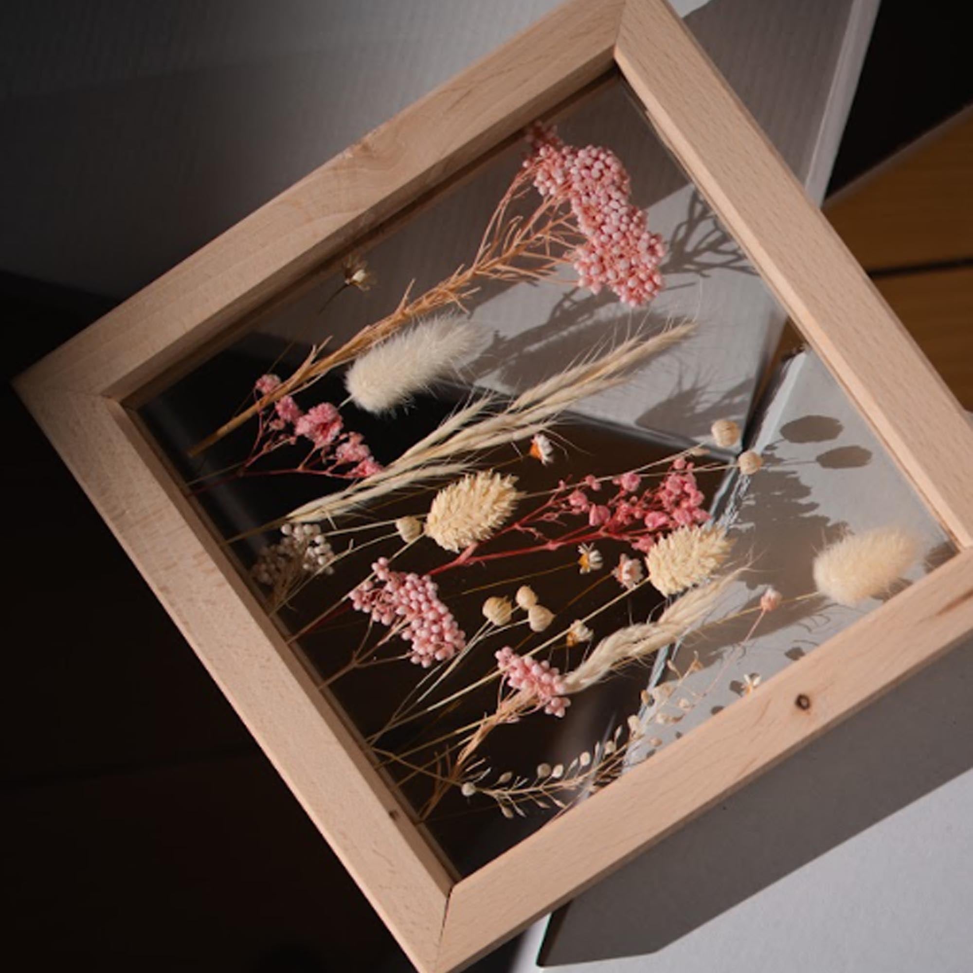 Панно РОЖЕВИЙ ШЕПІТ з сухоцвітами - зображення 2