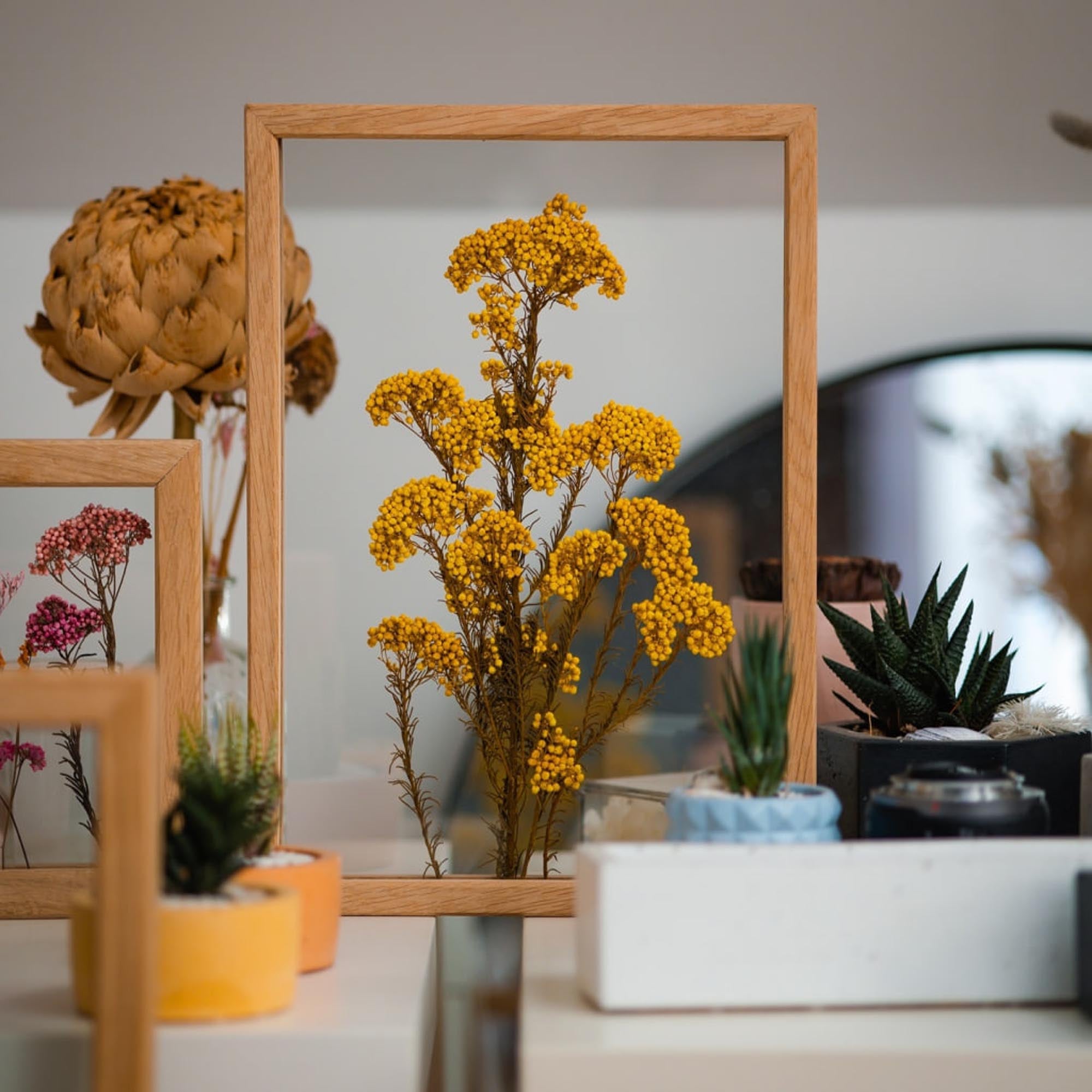 Панно СОНЯЧНЕ МЕРЕЖИВО з сухоцвітами - зображення 1