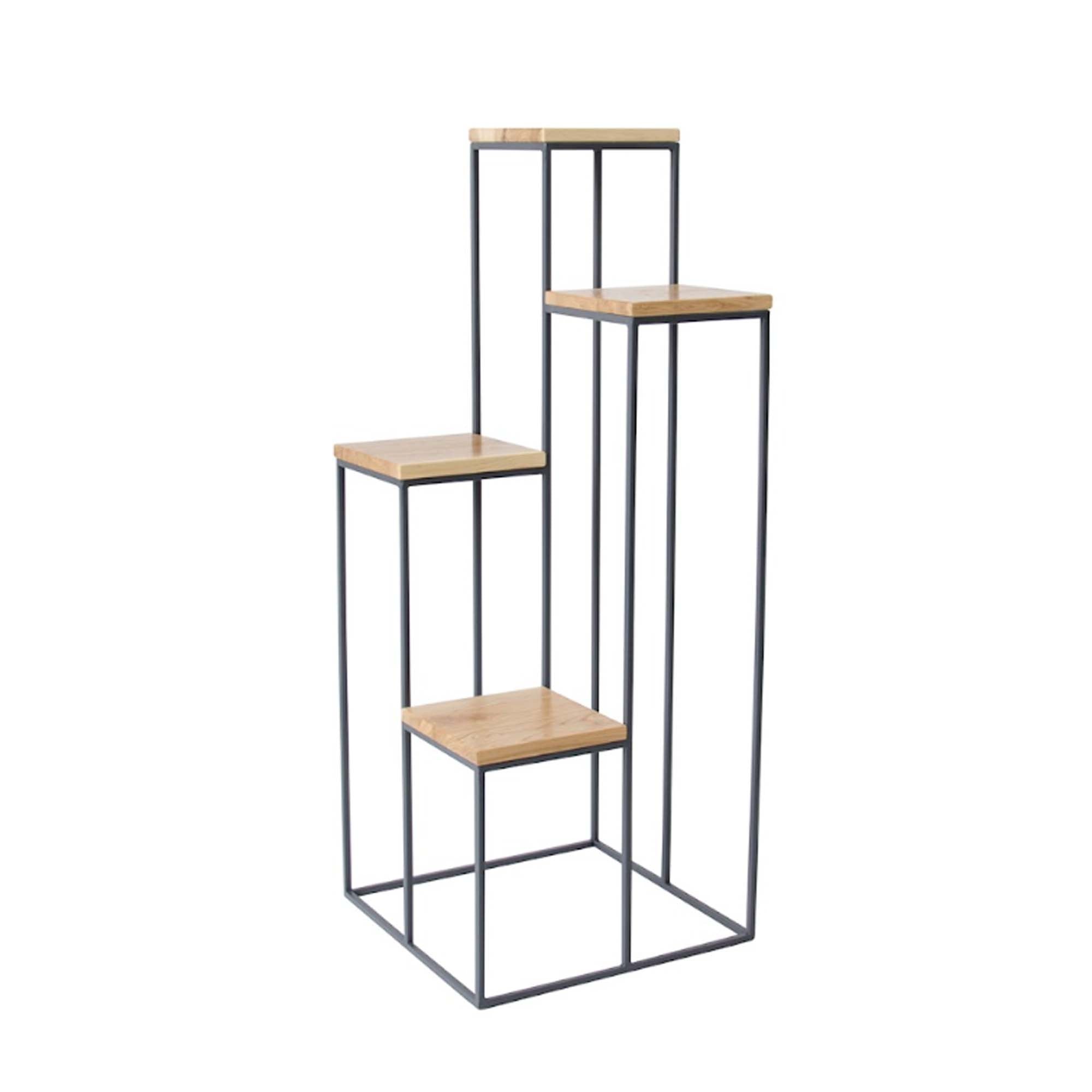 Підставка під квіти металева ПЕРЕЙРА, натуральне дерево - зображення 1