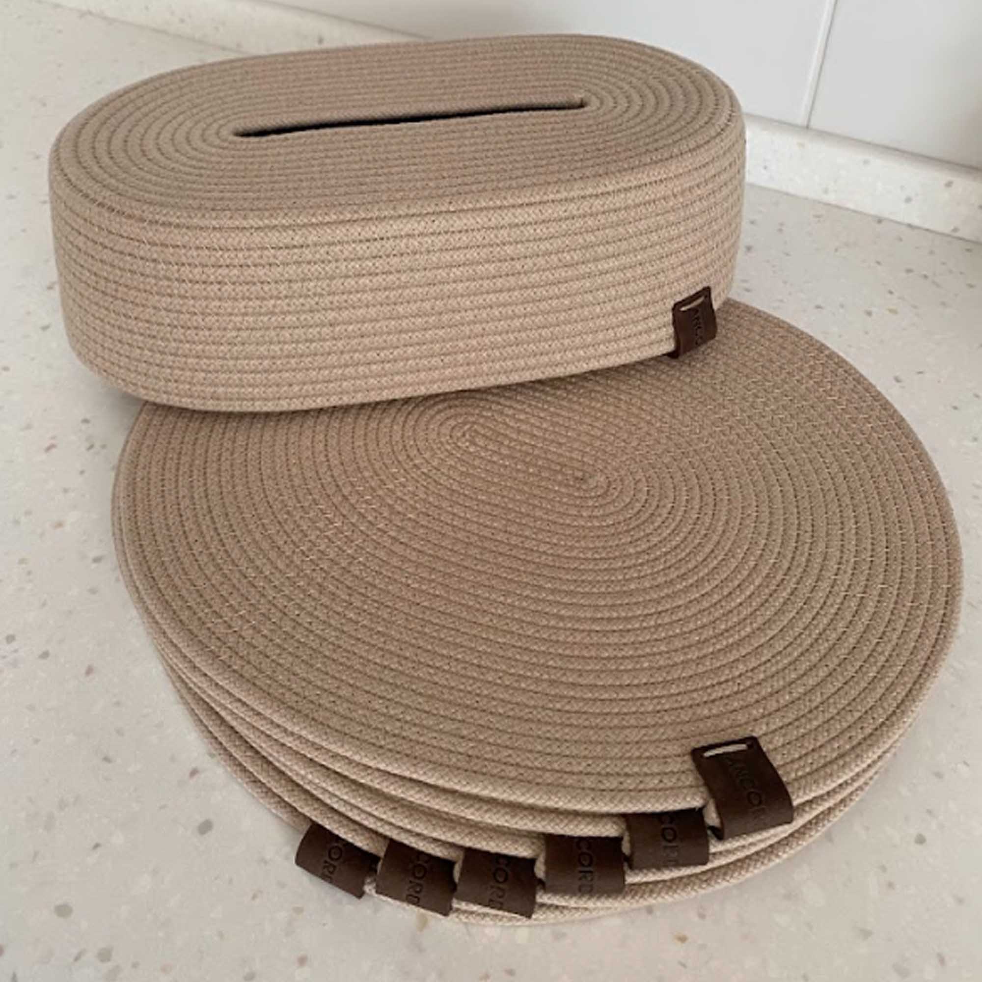 Підтарільник бежевий з бавовни - зображення 1