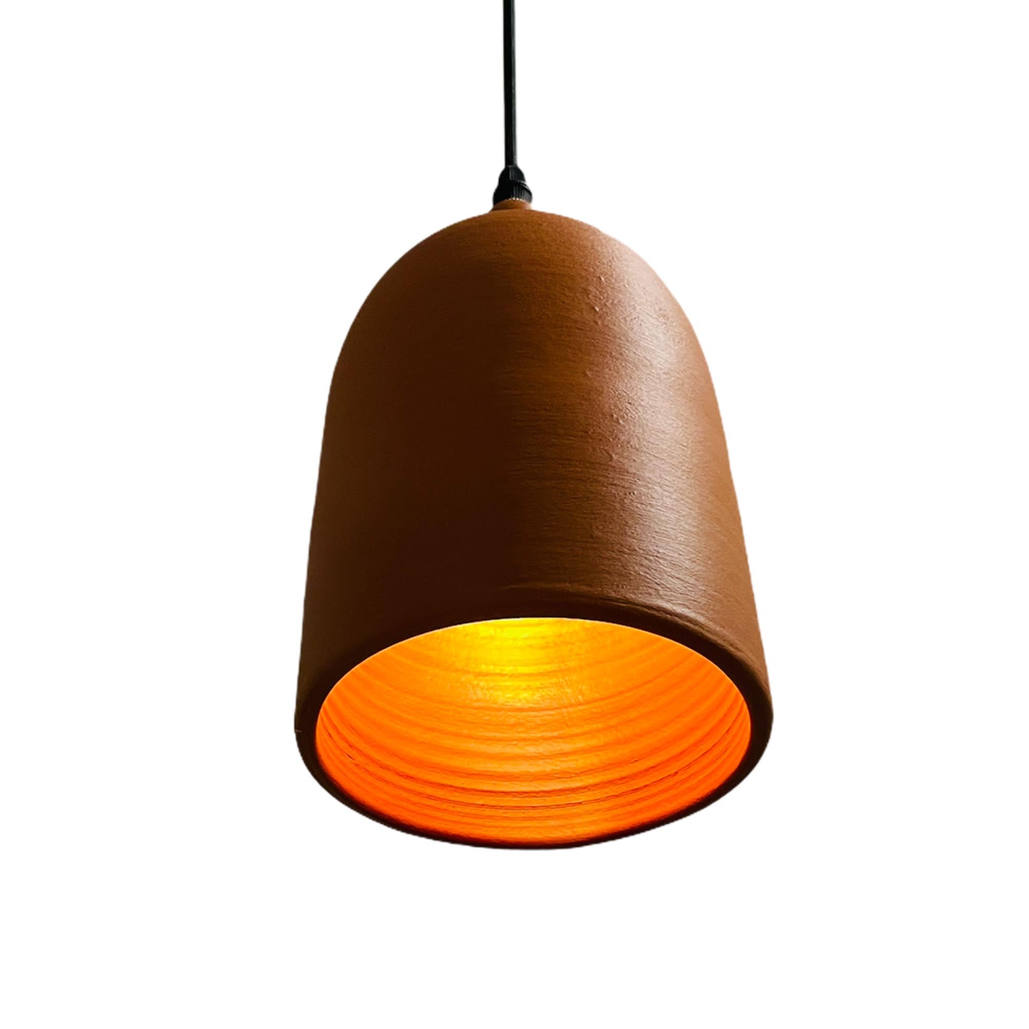 Підвісний світильник 12 х 22 см керамічний, топаз коричневий - зображення 1