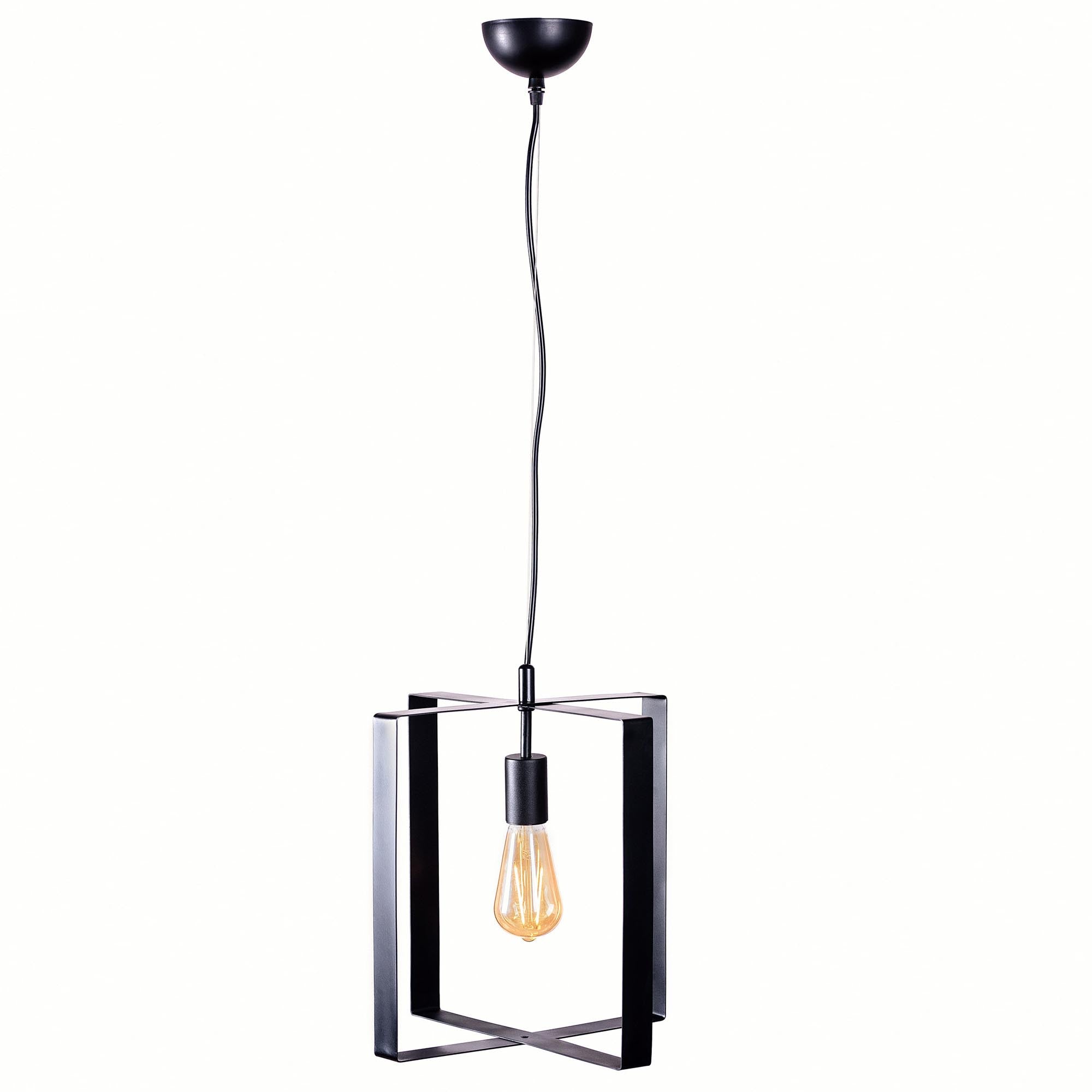 Підвісний світильник 31 х 31 см, металевий, чорний - зображення 2
