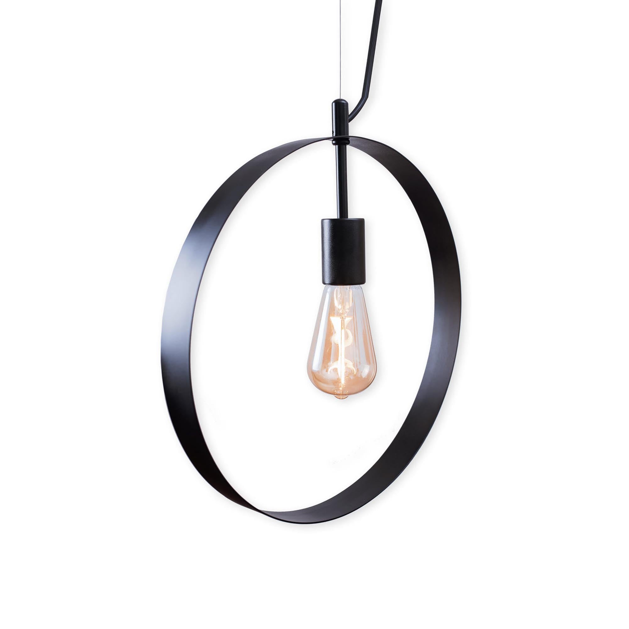 Підвісний світильник 36 см, металевий, чорний - зображення 1