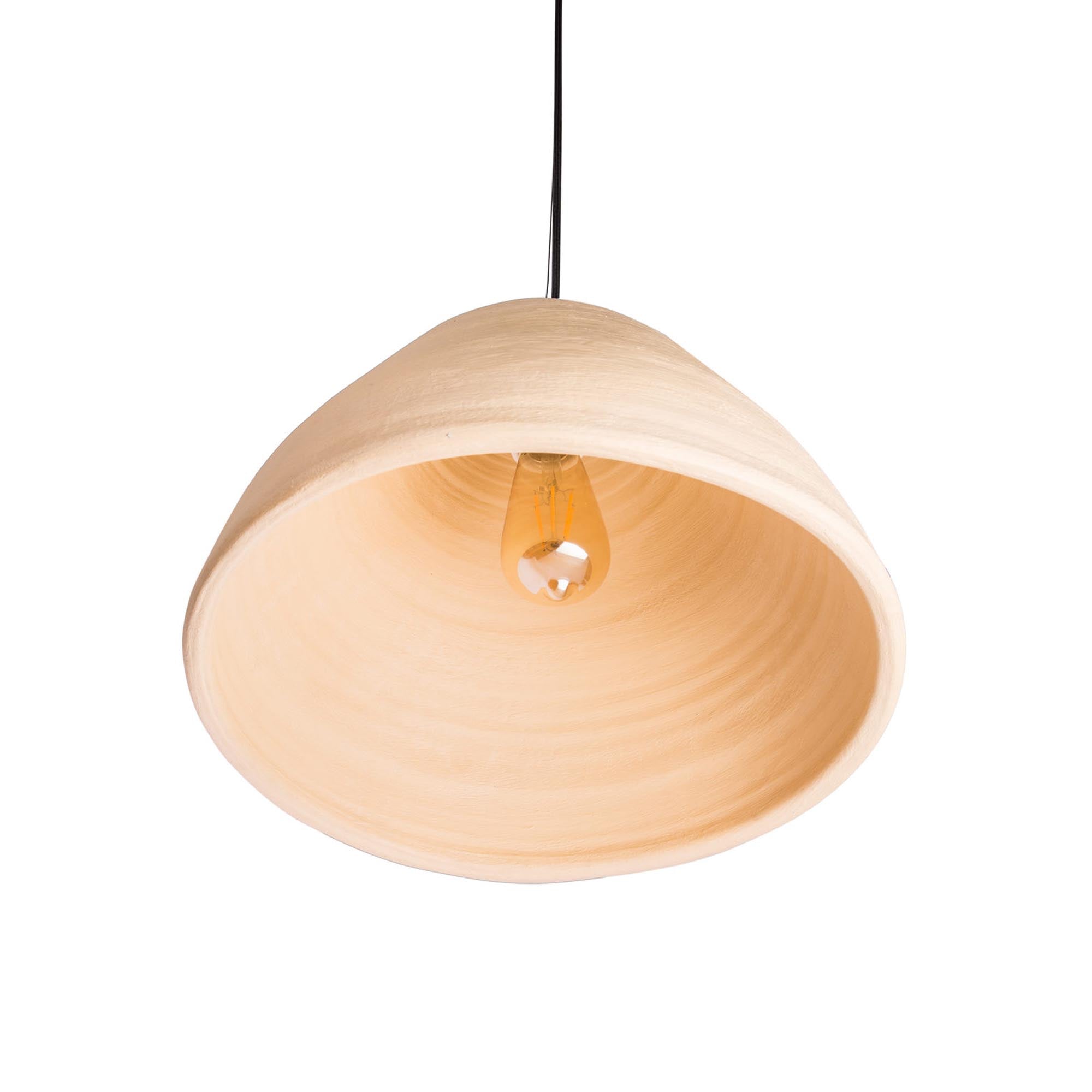 Підвісний світильник 39 х 29 см керамічний, бежевий - зображення 1