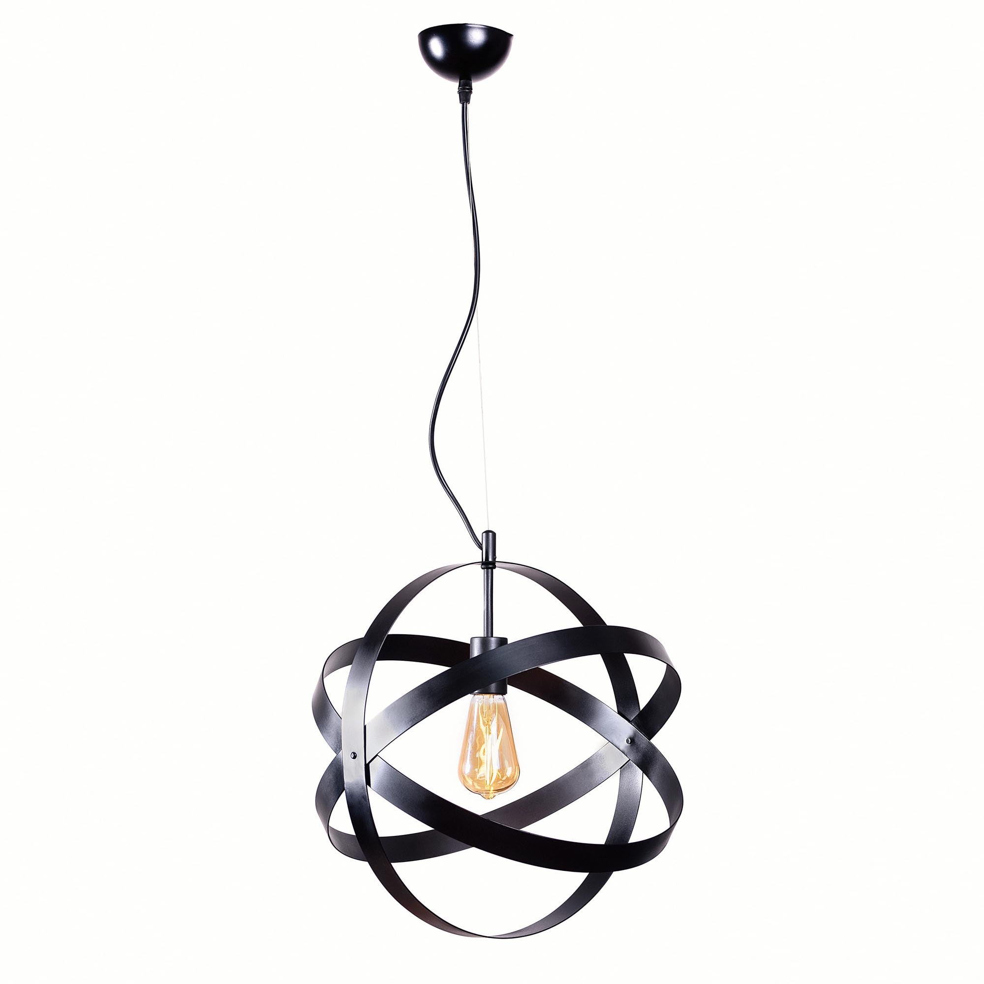 Підвісний світильник 40 см, металевий, чорний - зображення 1