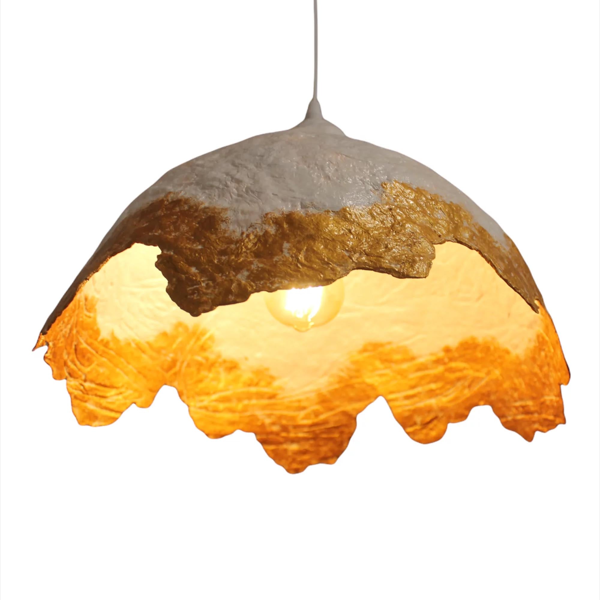 Підвісний світильник 40 х 25 см з підсиленого пап'є-маше - зображення 1