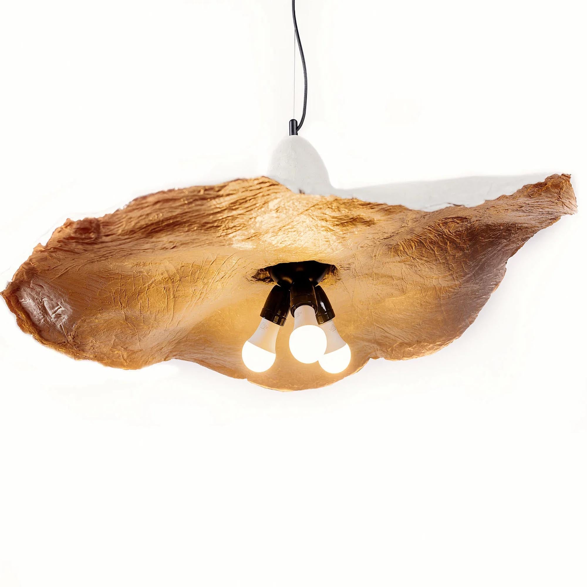 Підвісний світильник КАПЕЛЮХ з підсиленого пап'є-маше, 3 лампи - зображення 1