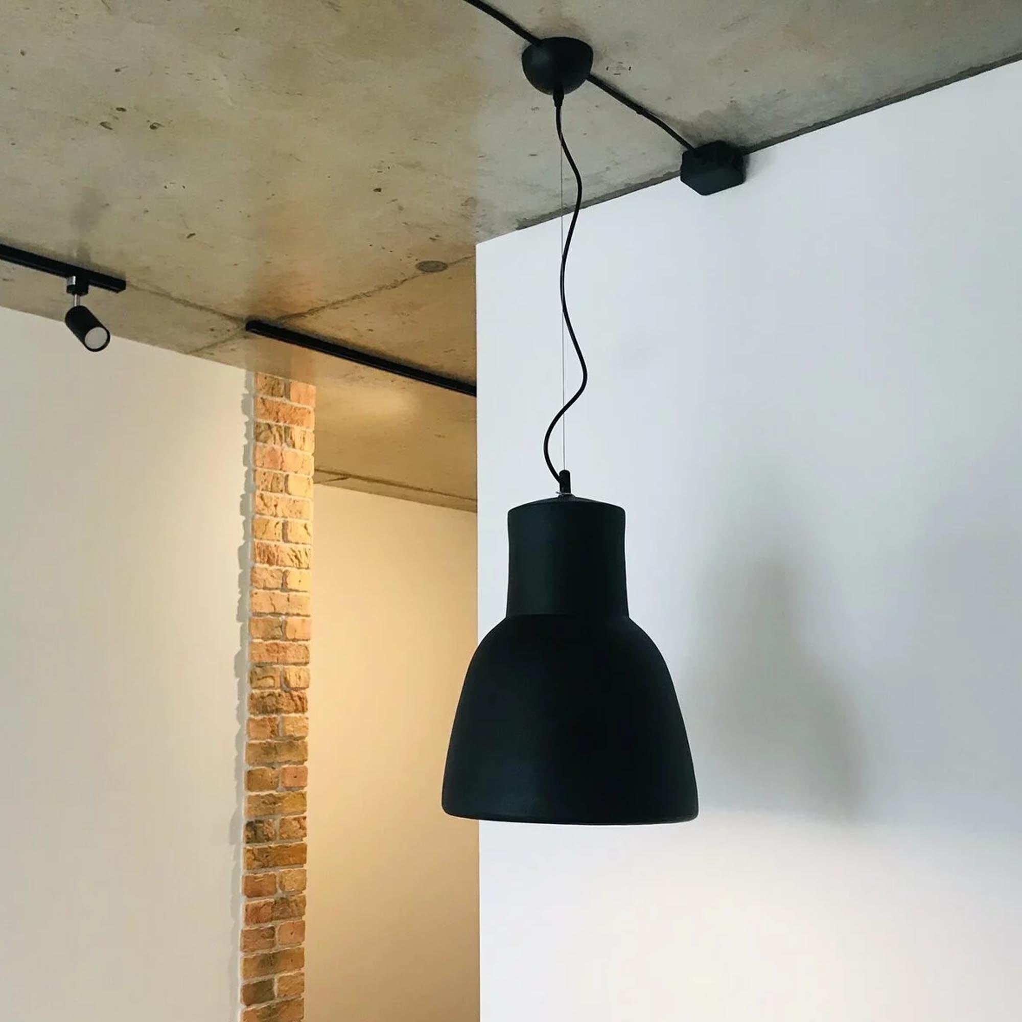 Підвісний світильник керамічний, чорний мат - зображення 2