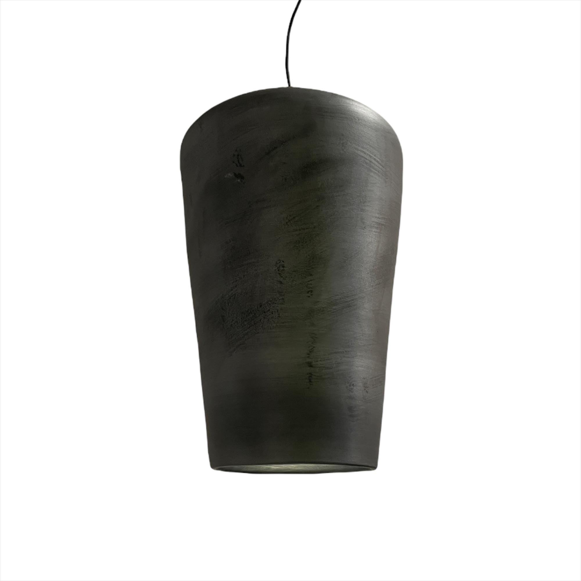 Підвісний світильник керамічний, чорний з срібним - зображення 1