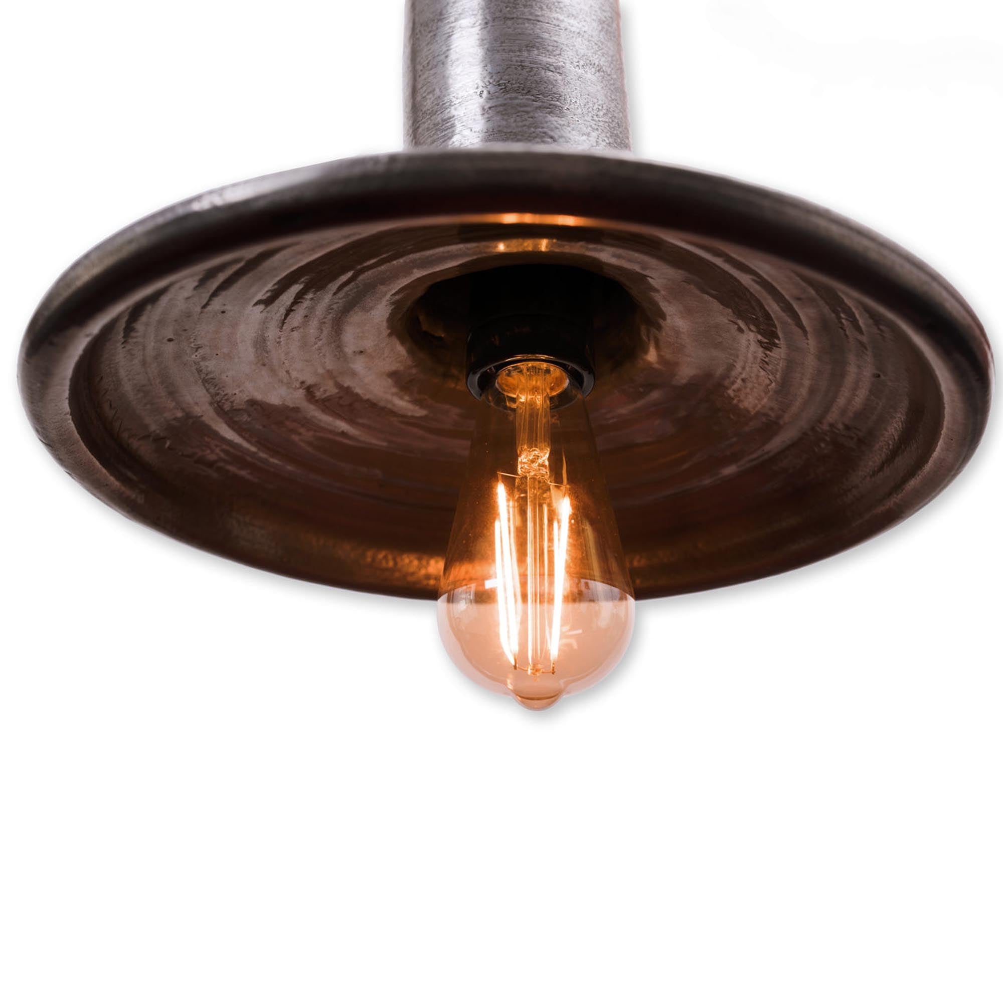 Підвісний світильник ВІН, керамічний, срібний - зображення 2