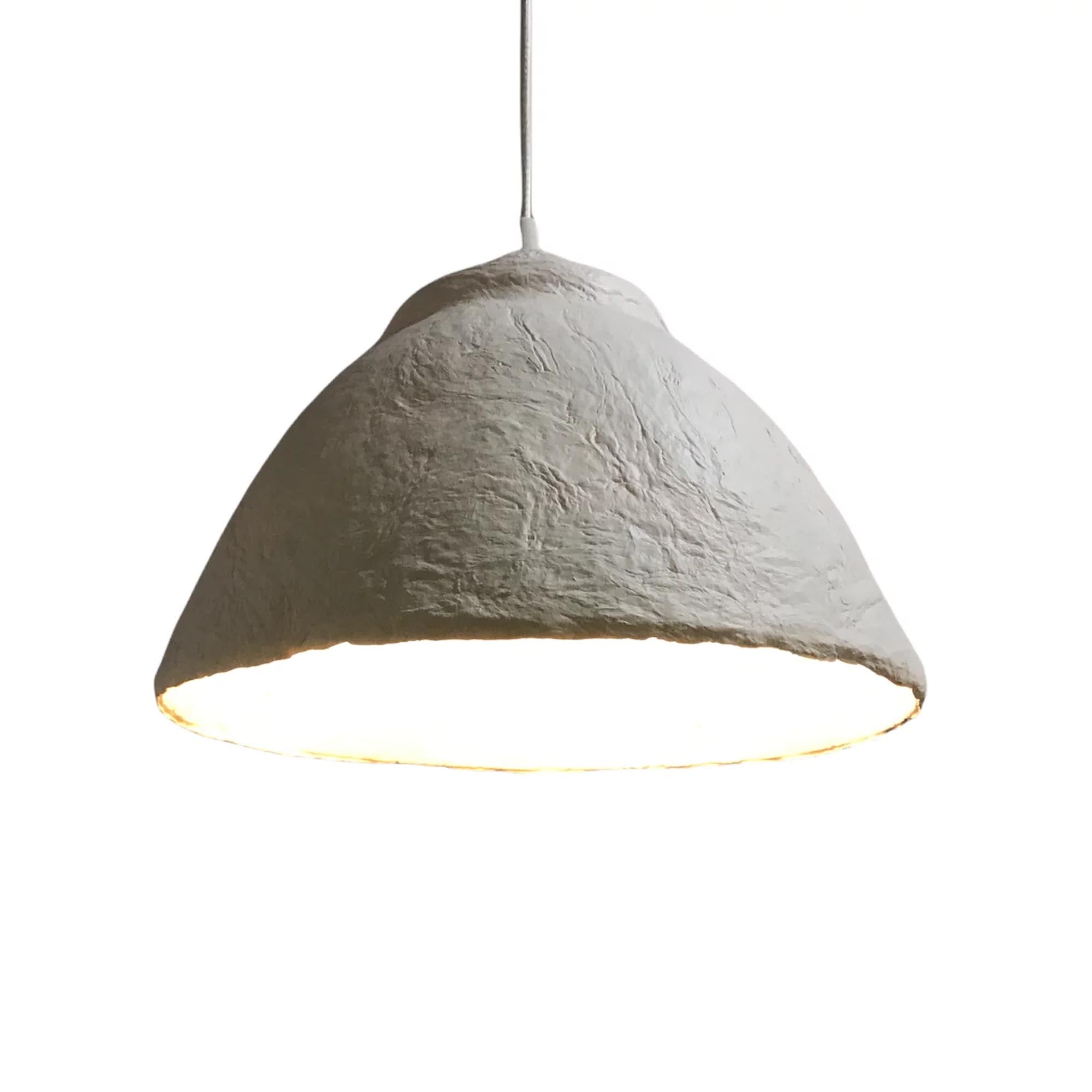 Підвісний світильник з підсиленого пап'є-маше, білий - зображення 1