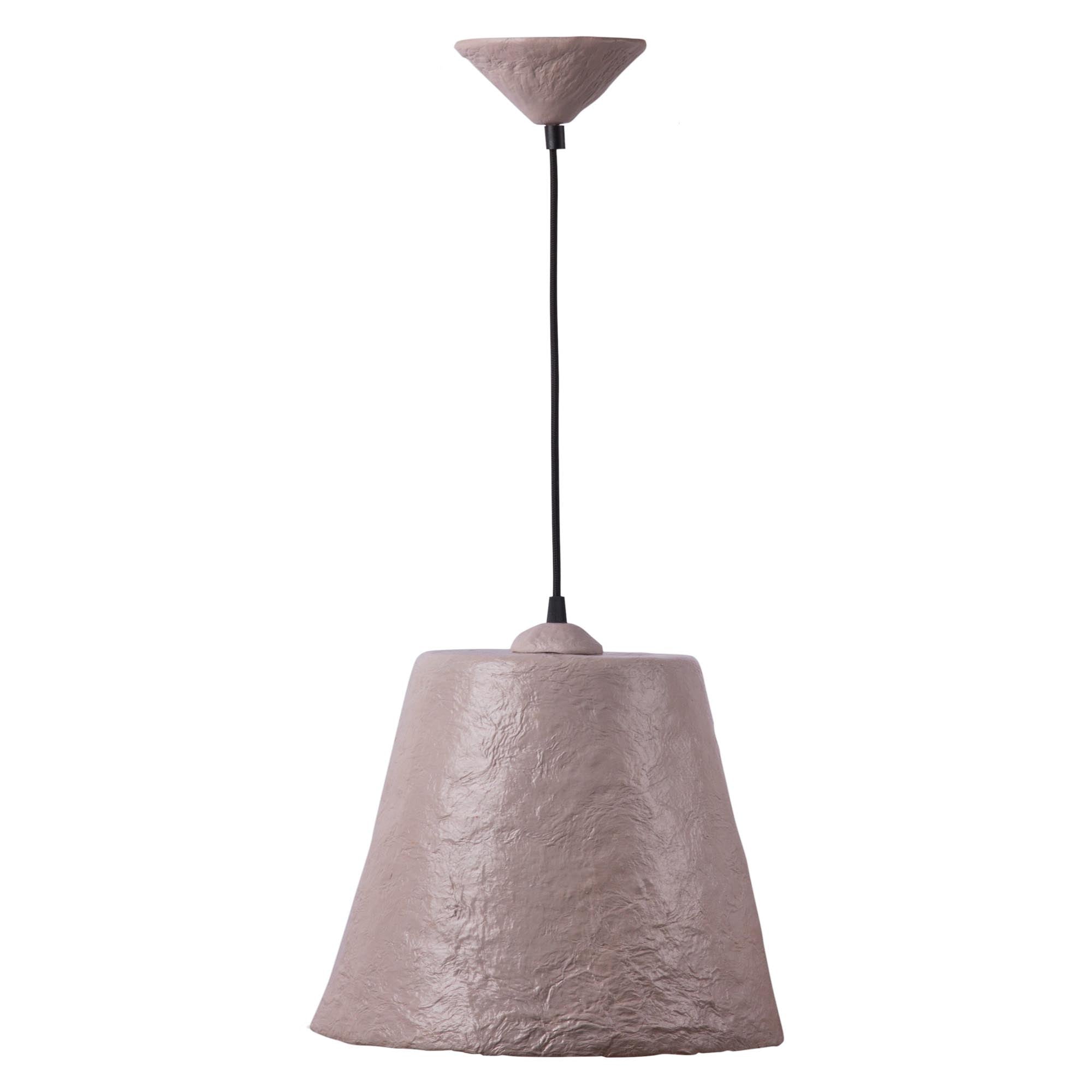 Підвісний світильник з підсиленого пап'є-маше, капучіно - зображення 2