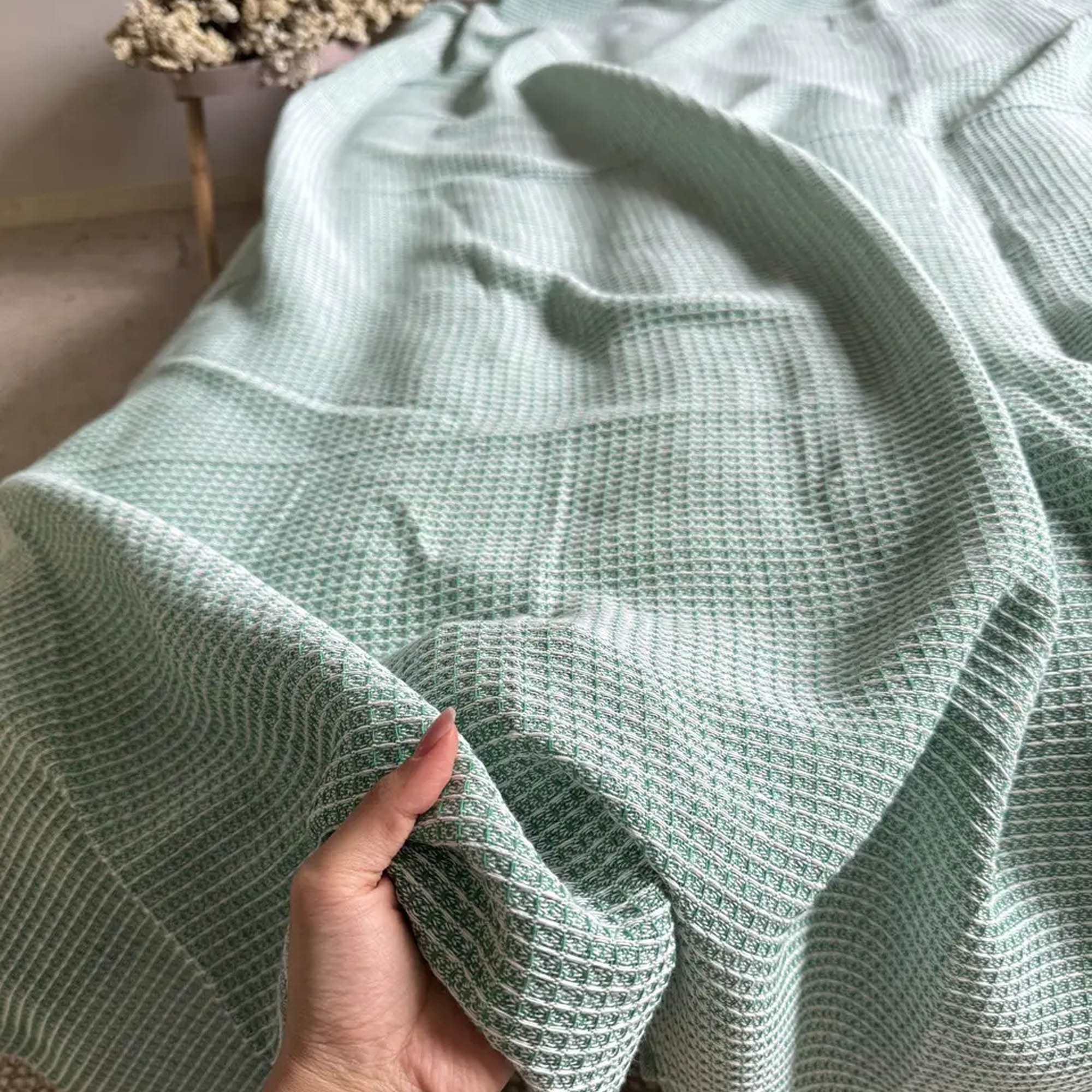 Плед бавовняний BELGIUM, зелений