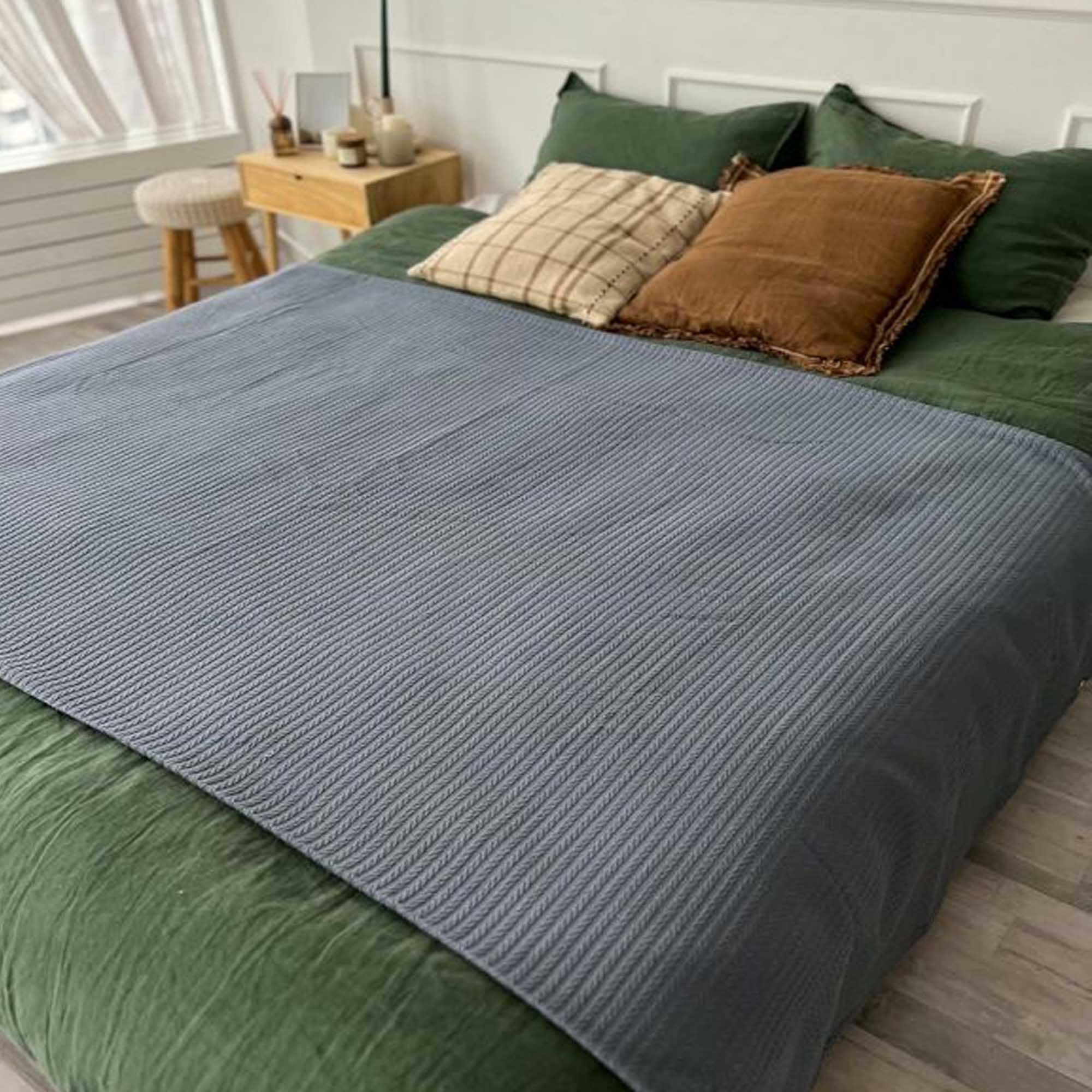 Плед бавовняний косичка FOGGY - зображення 2