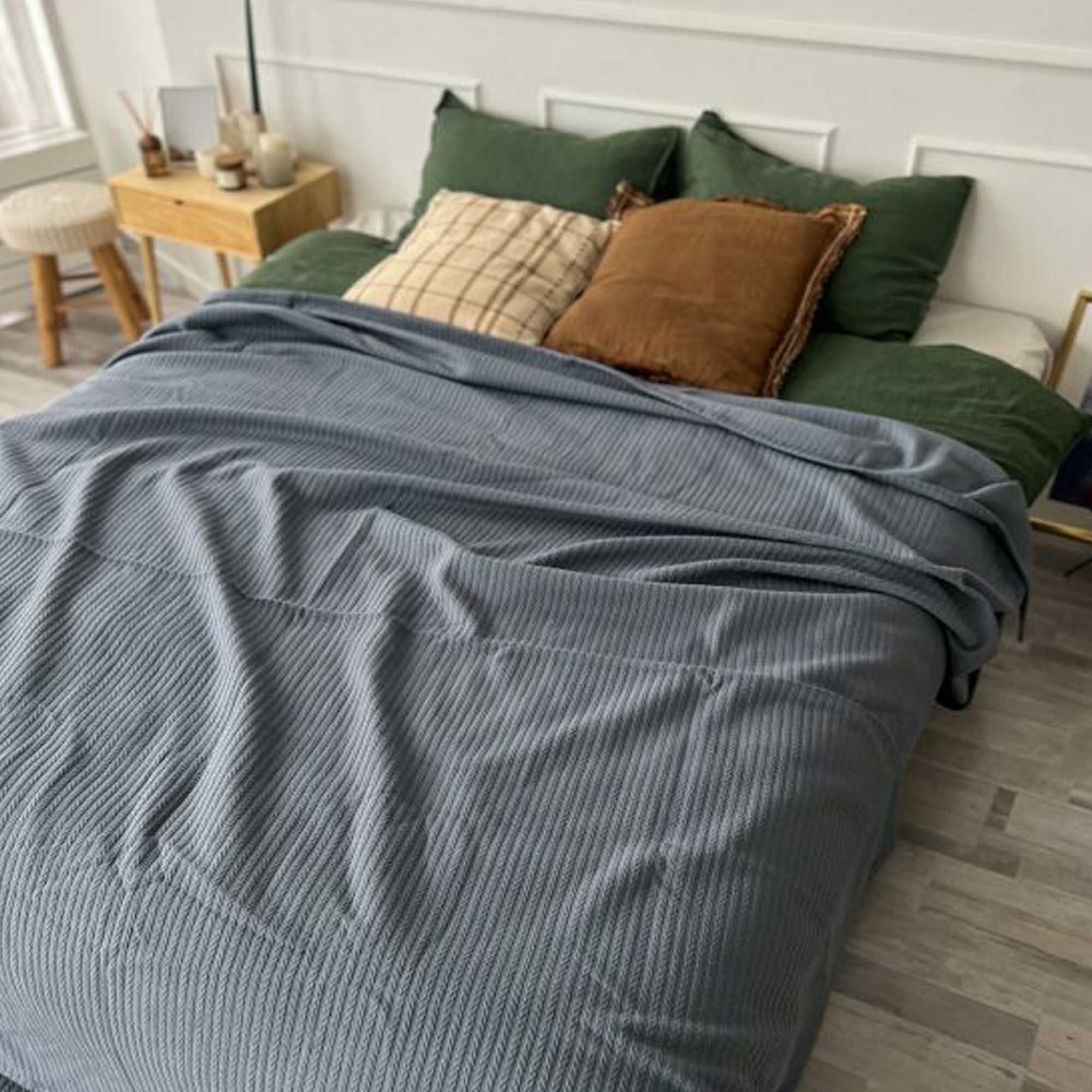 Плед бавовняний косичка FOGGY - зображення 1