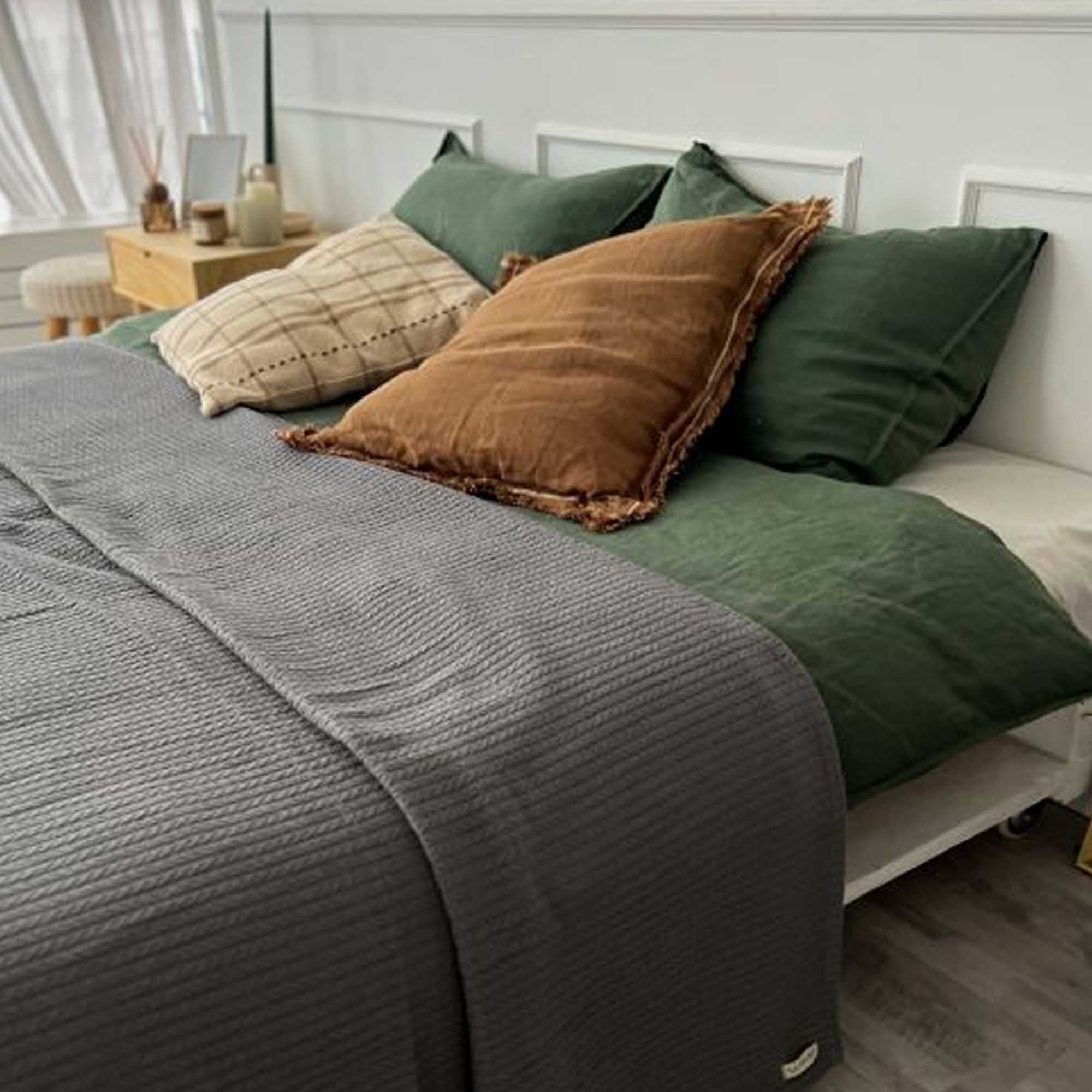 Плед бавовняний косичка GRAPHITE - зображення 1