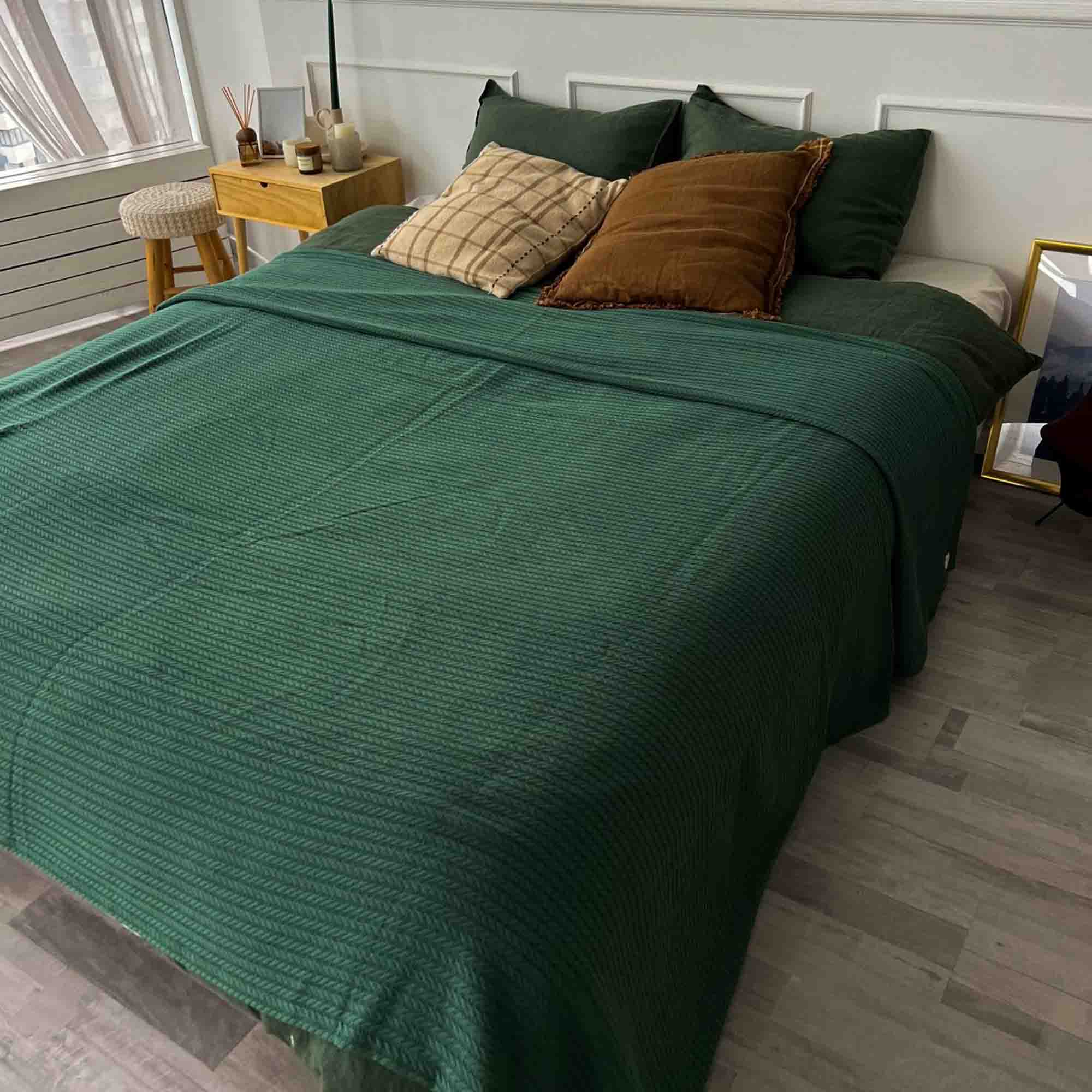 Плед бавовняний косичка FOREST - зображення 2