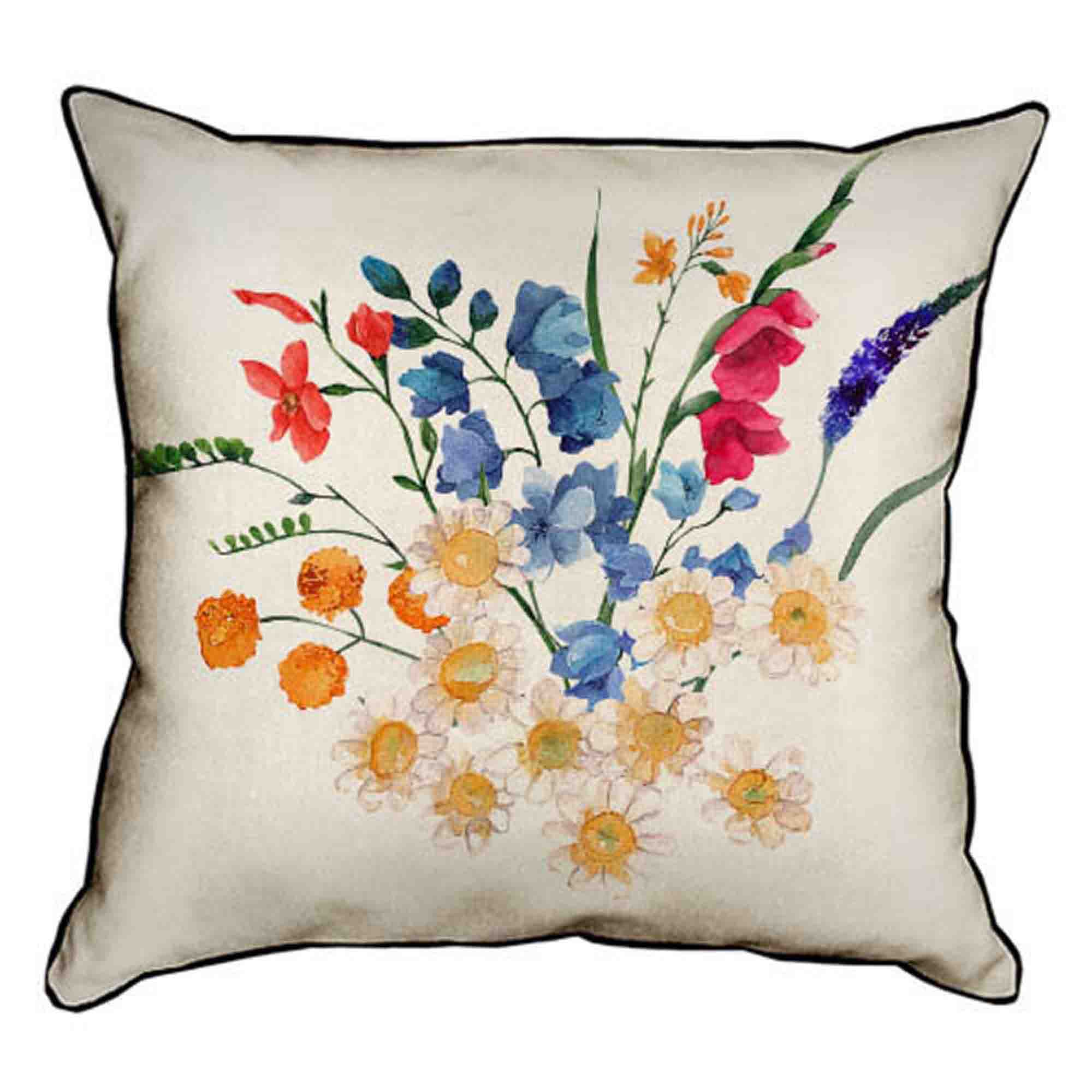 Подушка декоративна БУКЕТ З ЛЮПИНОМ І ГЛАДІОЛУСАМИ - зображення 1