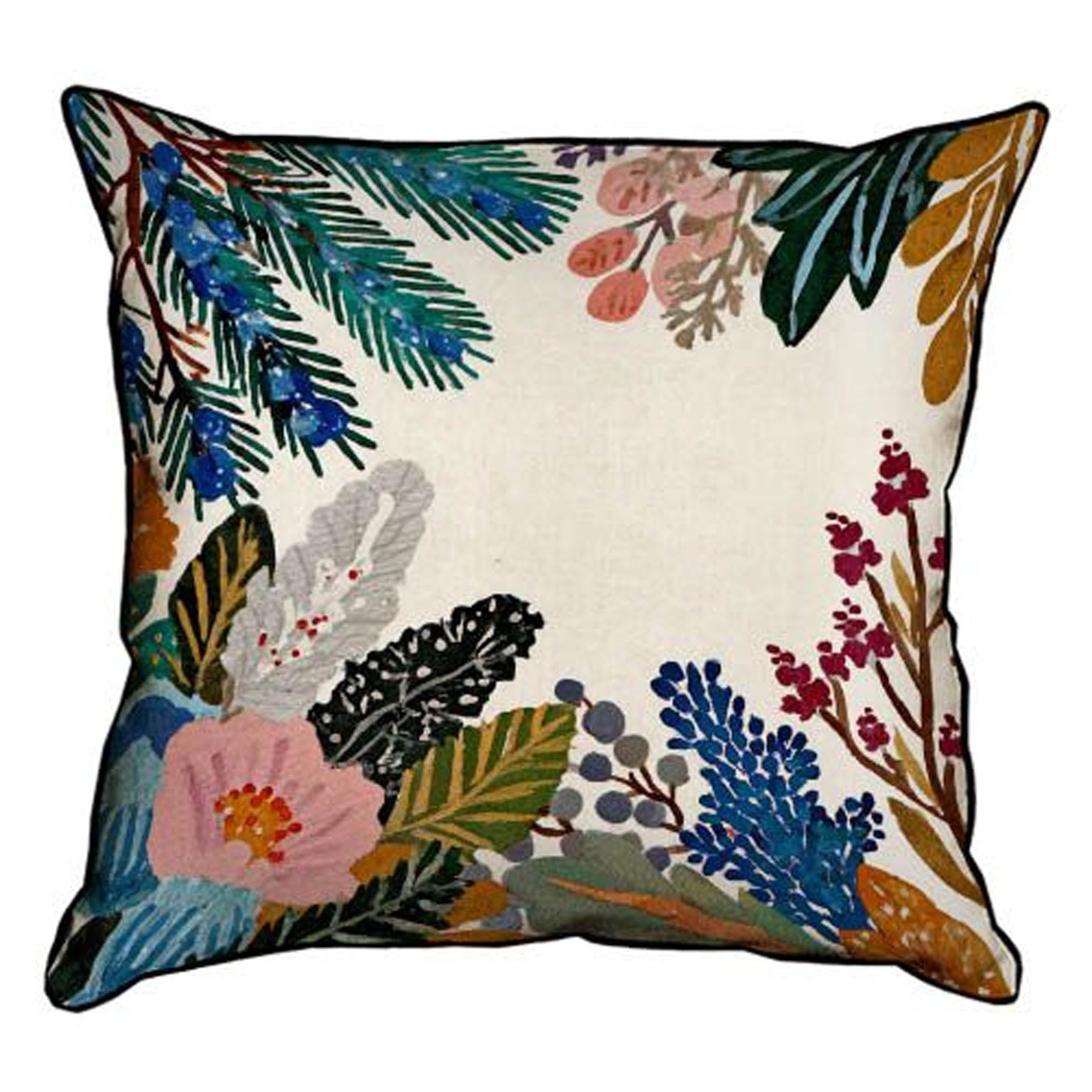 Подушка декоративна КВІТИ, ГІЛОЧКИ ТА ЯГОДИ