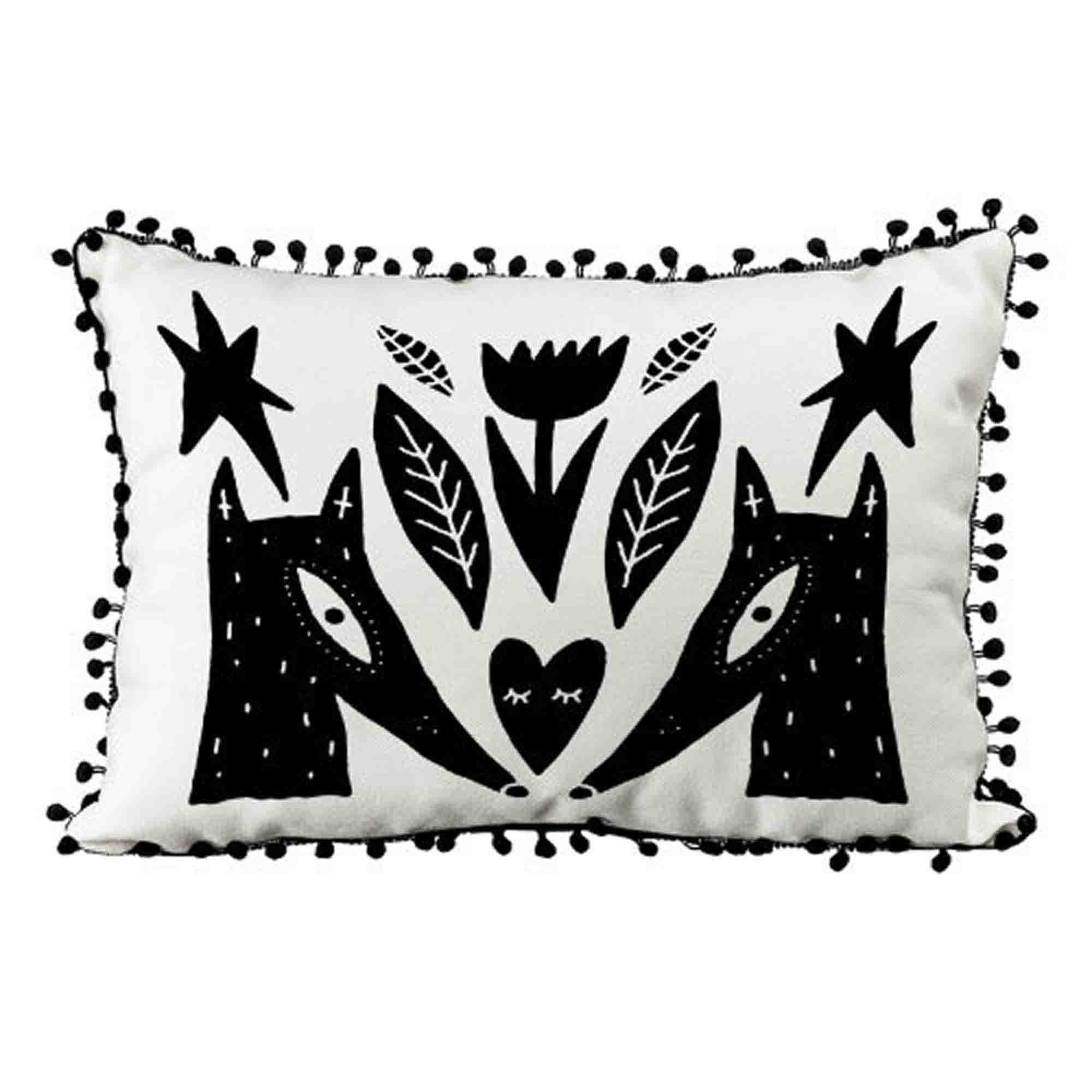 Подушка декоративна з помпонами FOX - зображення 1