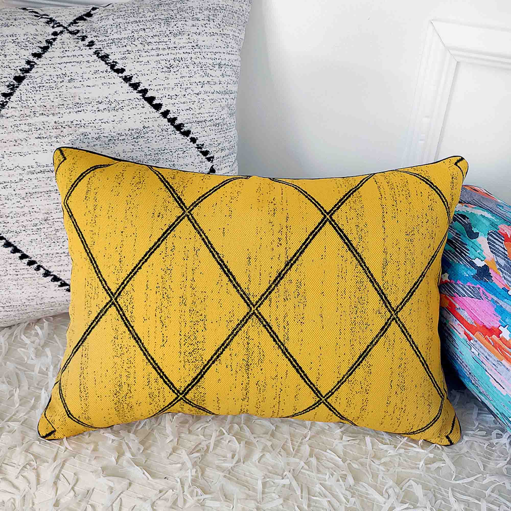 Подушка декоративна ЖОВТІ РОМБИ - зображення 2