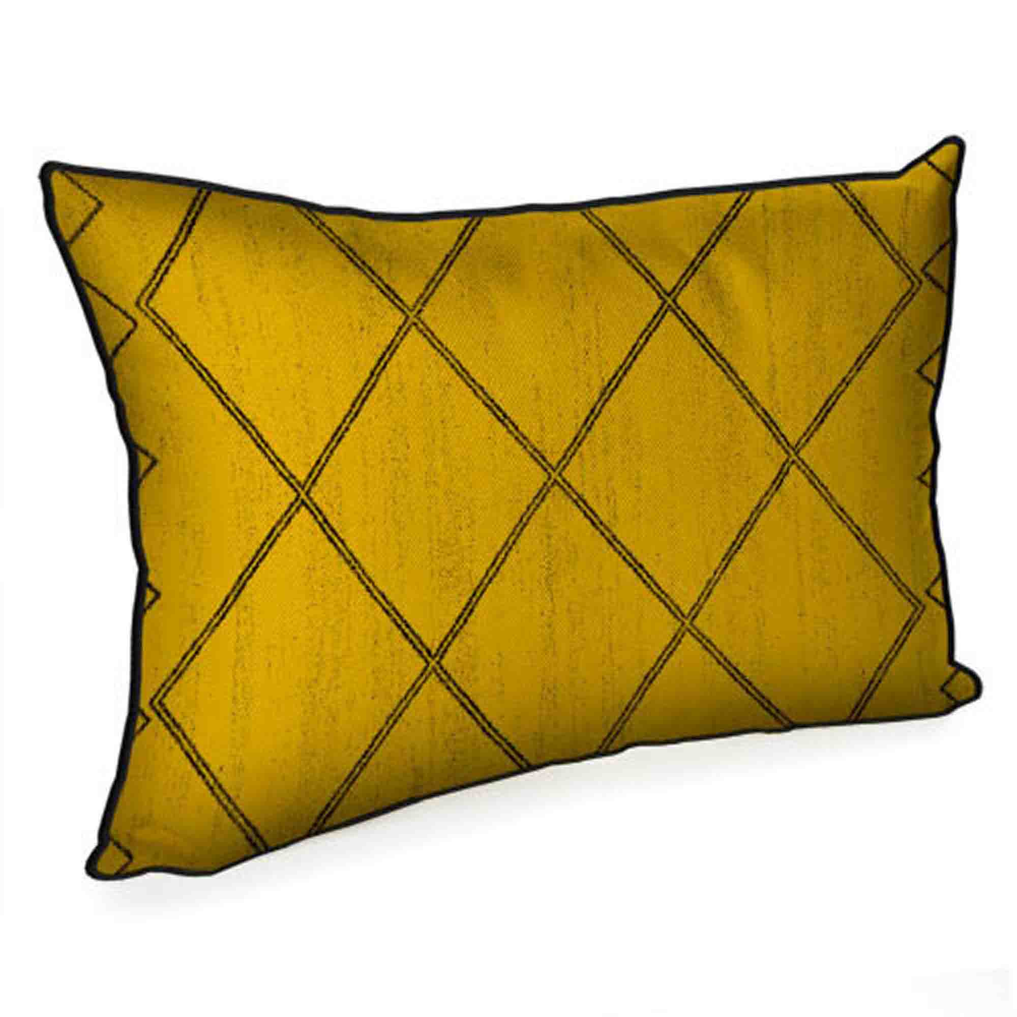 Подушка декоративна ЖОВТІ РОМБИ - зображення 1