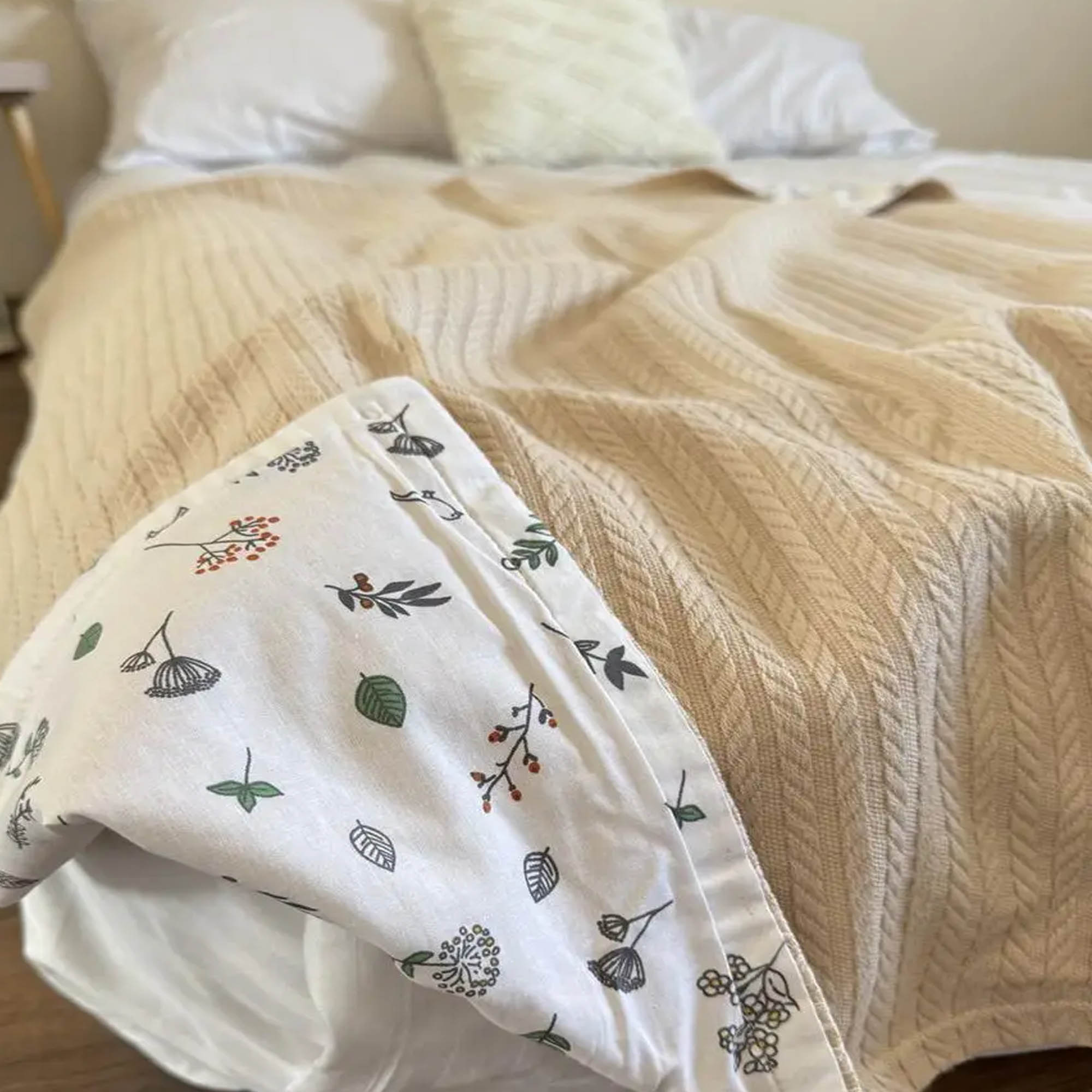 Покривало бавовняне дитяче КОСИЧКА KIDS, бежевий