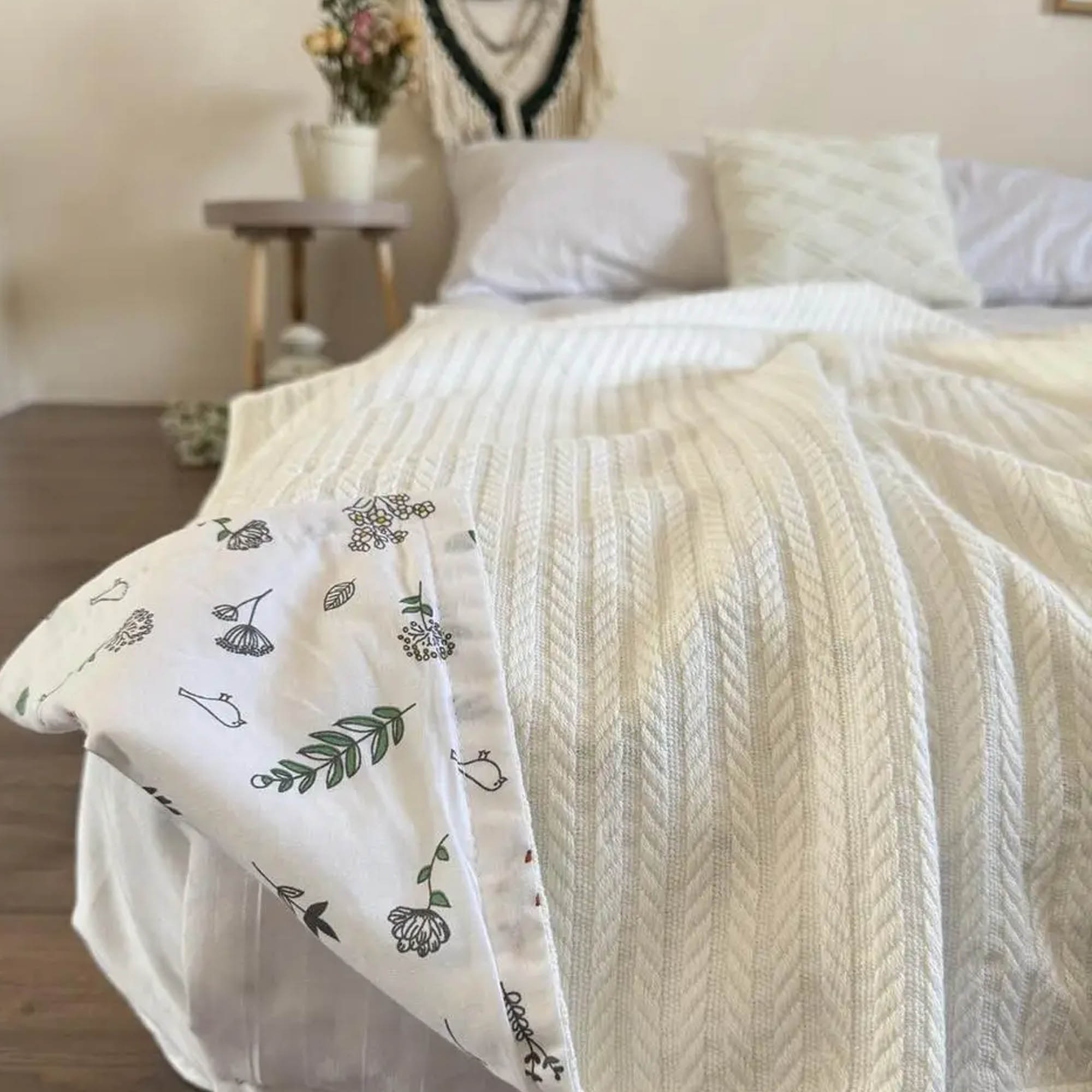 Покривало бавовняне дитяче КОСИЧКА KIDS, молочний