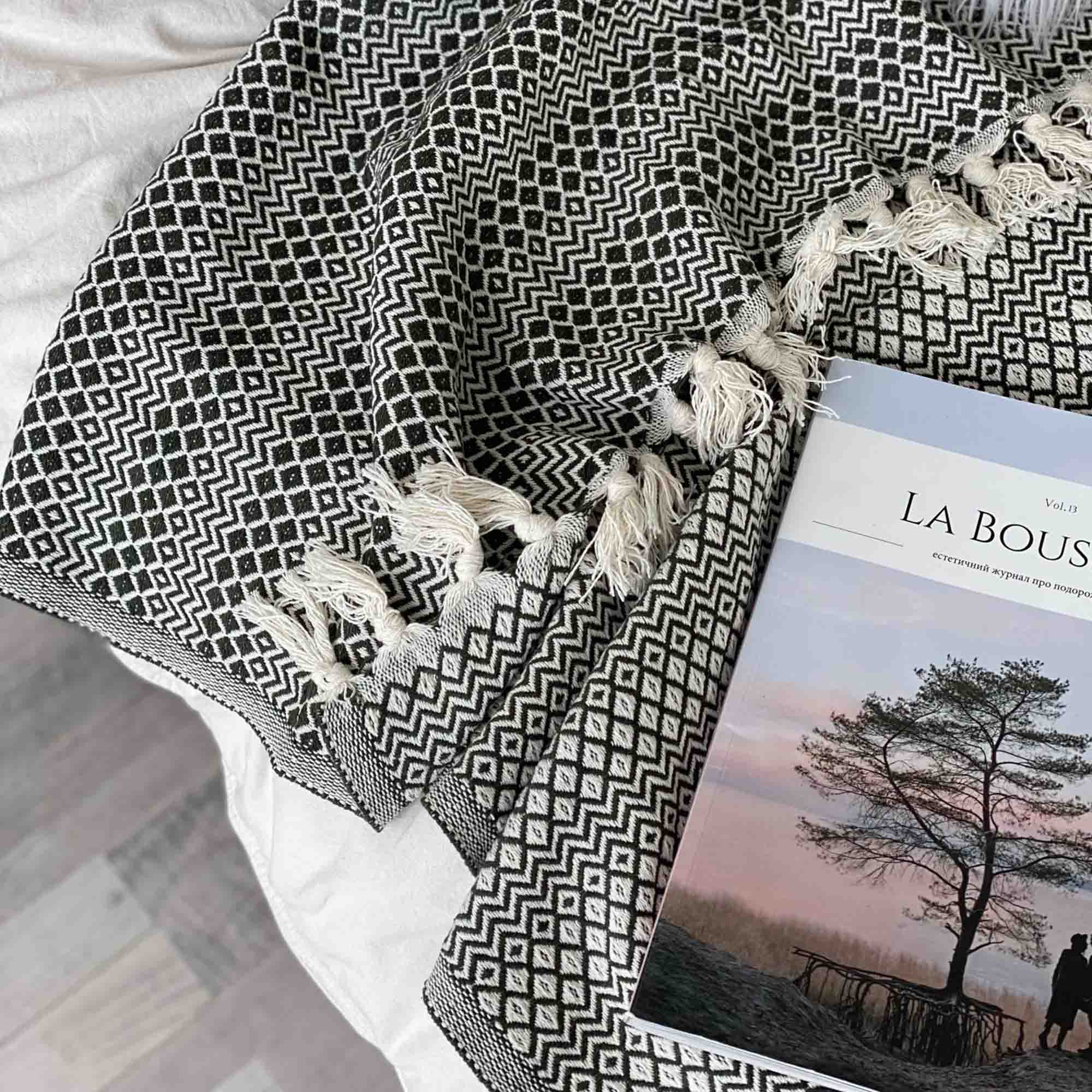 Покривало бавовняне ромб BLACK - зображення 2