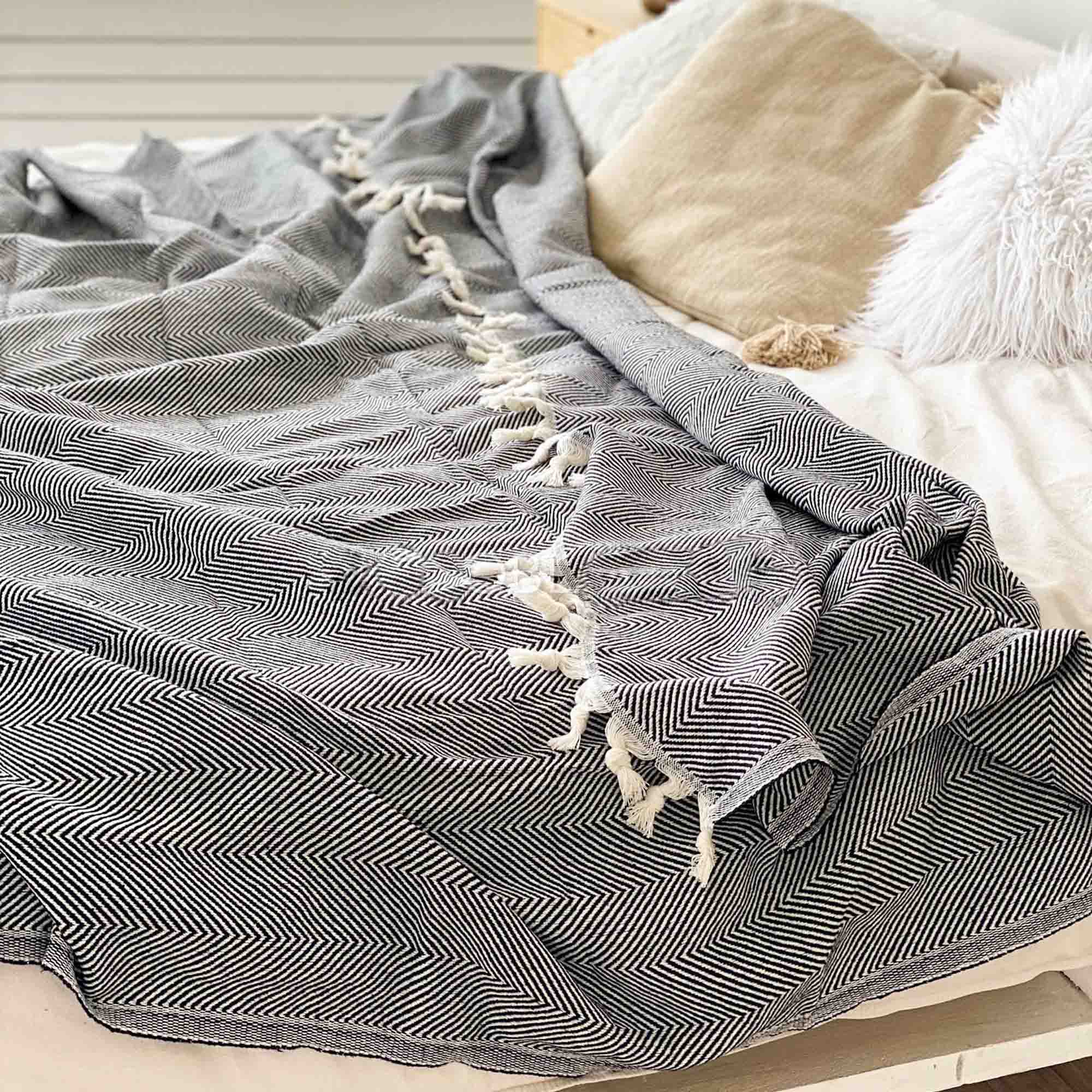 Покривало бавовняне ялинка BLACK - зображення 1