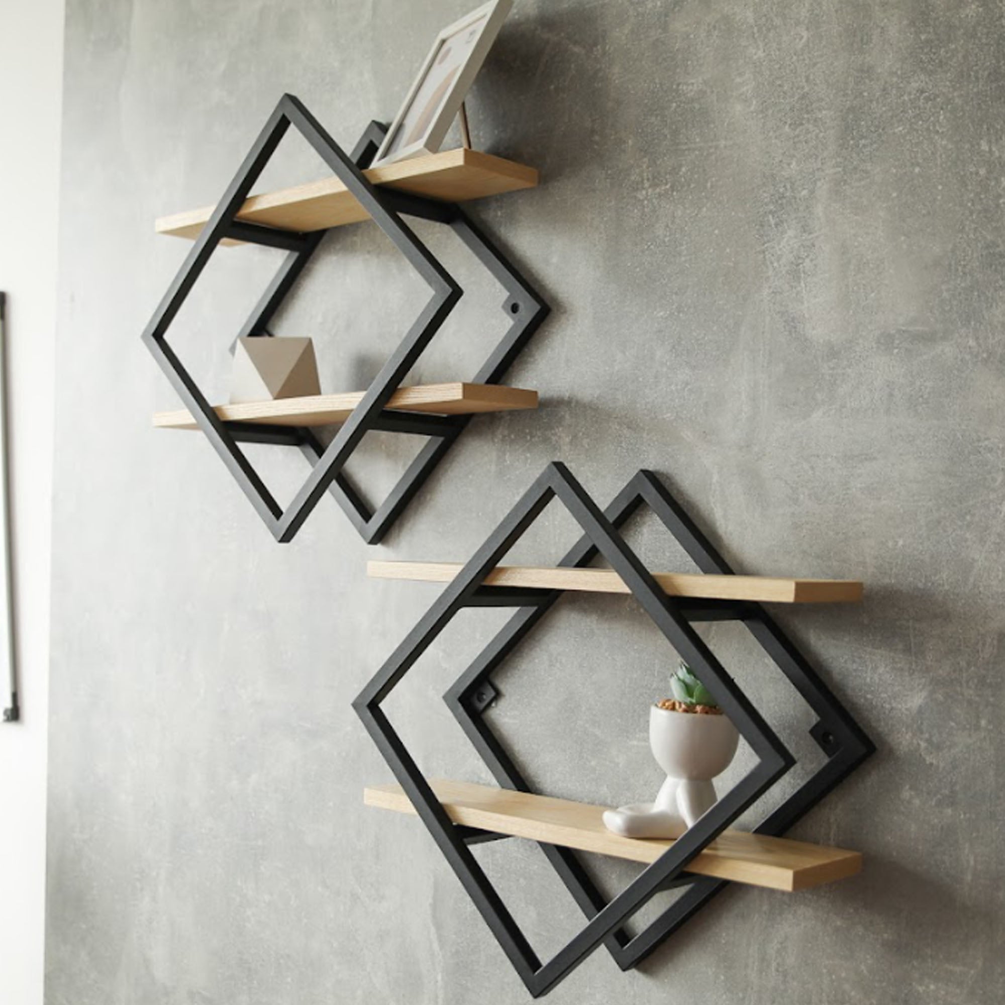 Полиця на стіну РОМБ з ясена