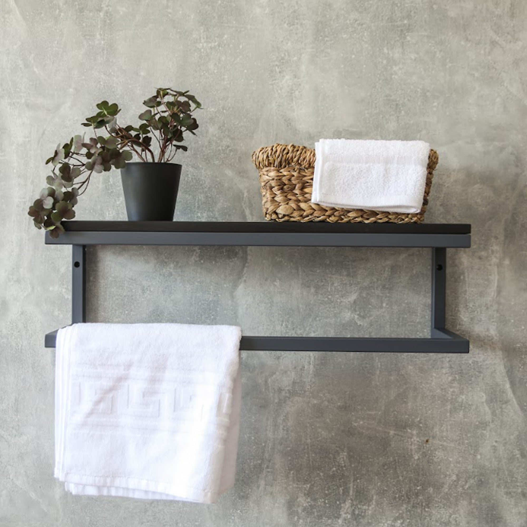 Полиця в ванну кімнату SUPERL з деревом