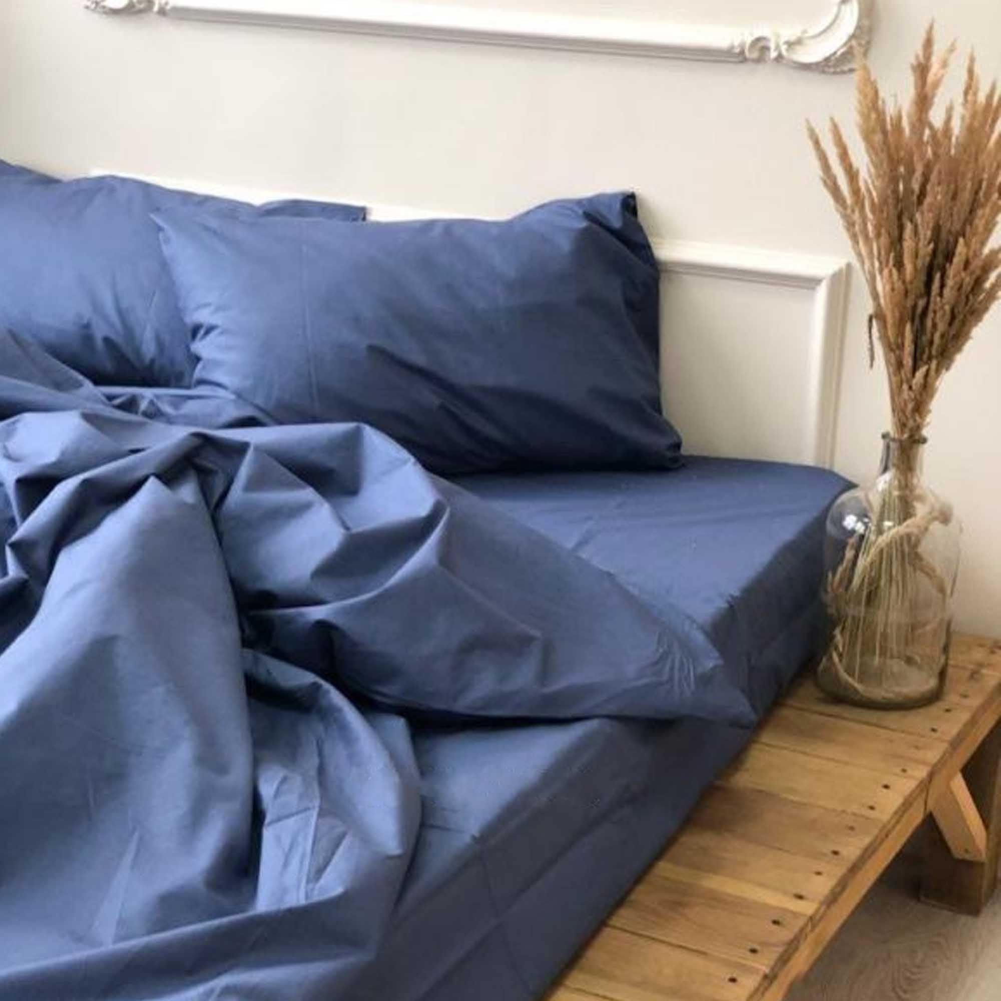 Постільна білизна DARK BLUE, поплін преміум - зображення 1