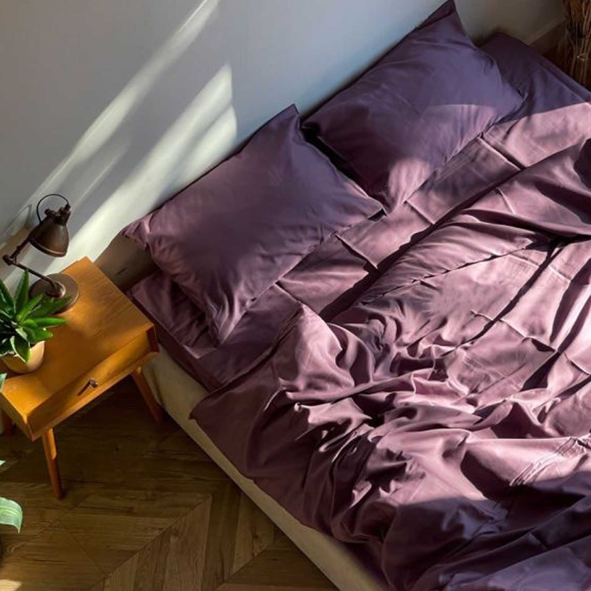 Постільна білизна DARK LILAC, елітний сатин - зображення 1