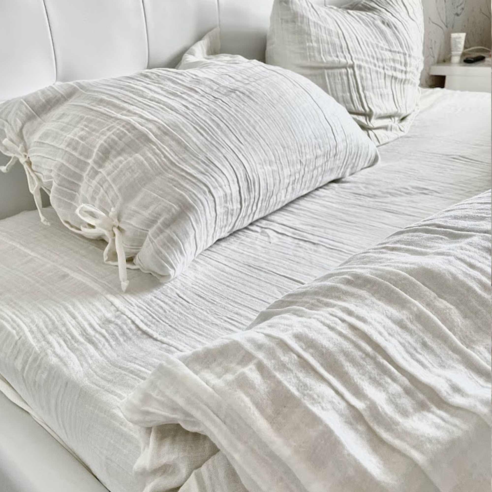 Постільна білизна БІЛА з мусліну - зображення 2