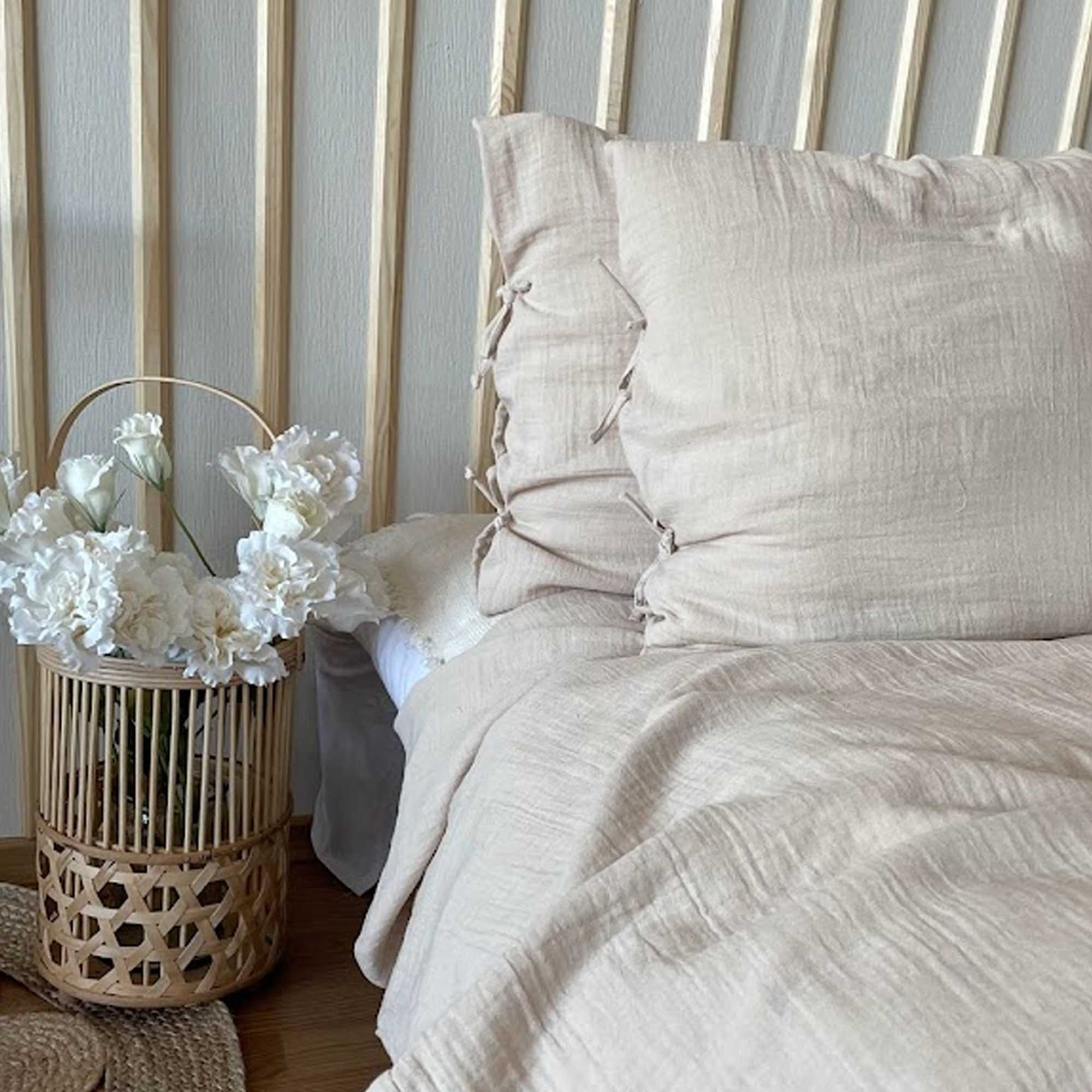 Постільна білизна ПІСОЧНА з мусліну - зображення 1