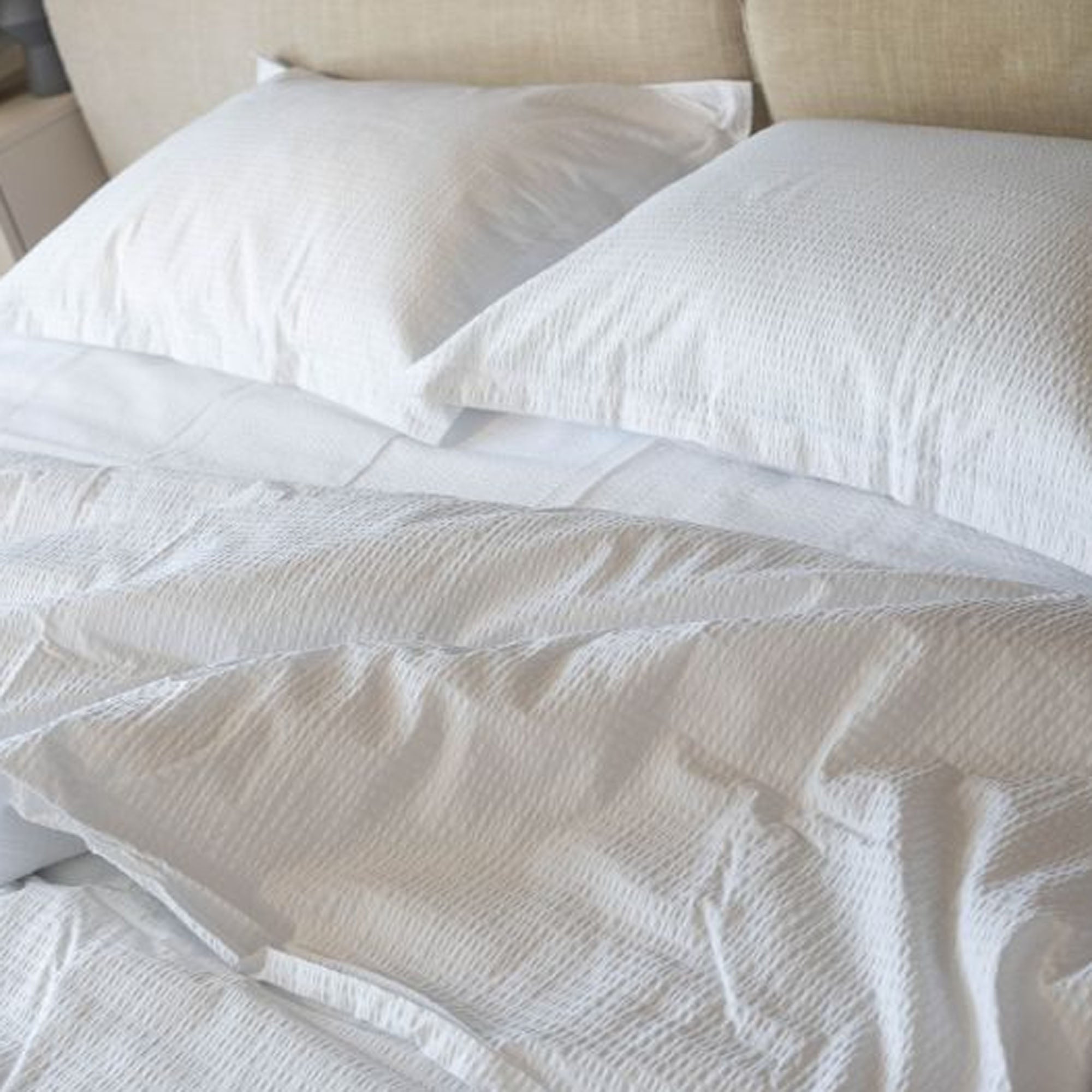 Постільна білизна WHITE, жата бавовна