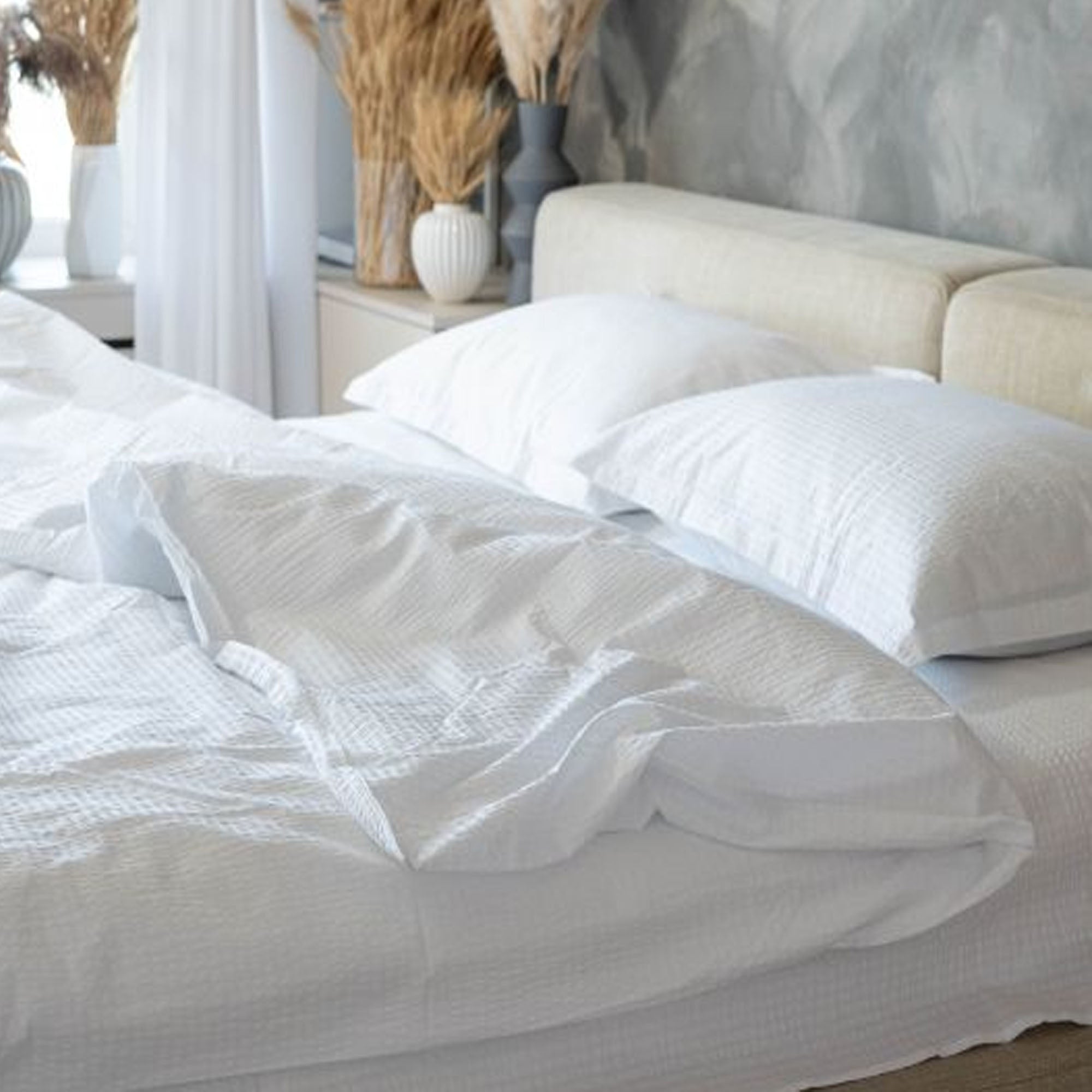 Постільна білизна WHITE, жата бавовна