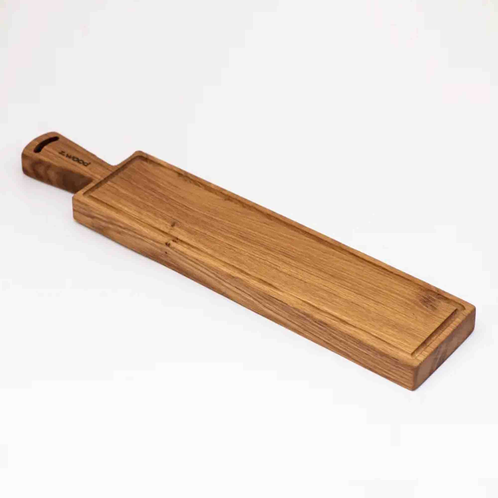 Прямокутна дерев'яна дошка WOODBEST для сервірування, з канавкою - зображення 1
