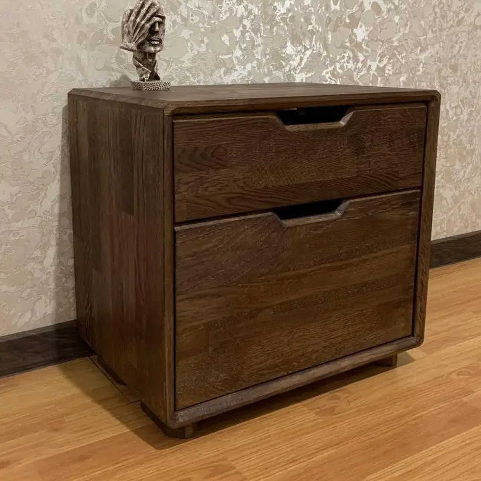 Приліжкова тумба з поличками, дуб - зображення 1