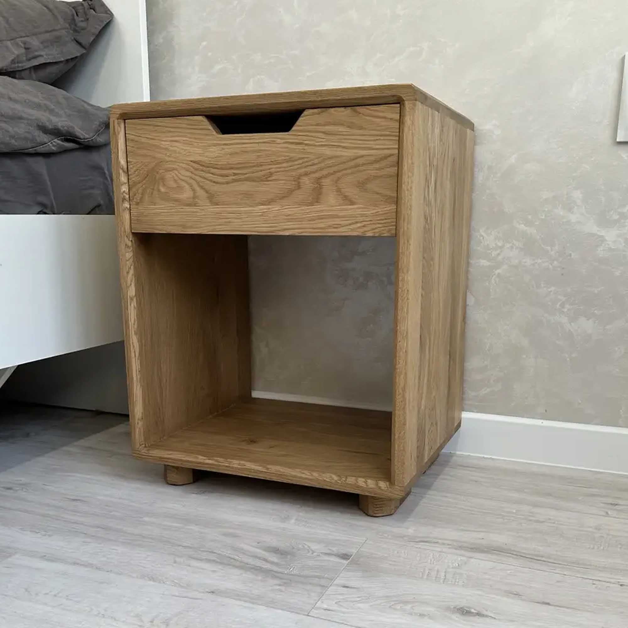Приліжкова тумба з поличкою, дуб - зображення 2