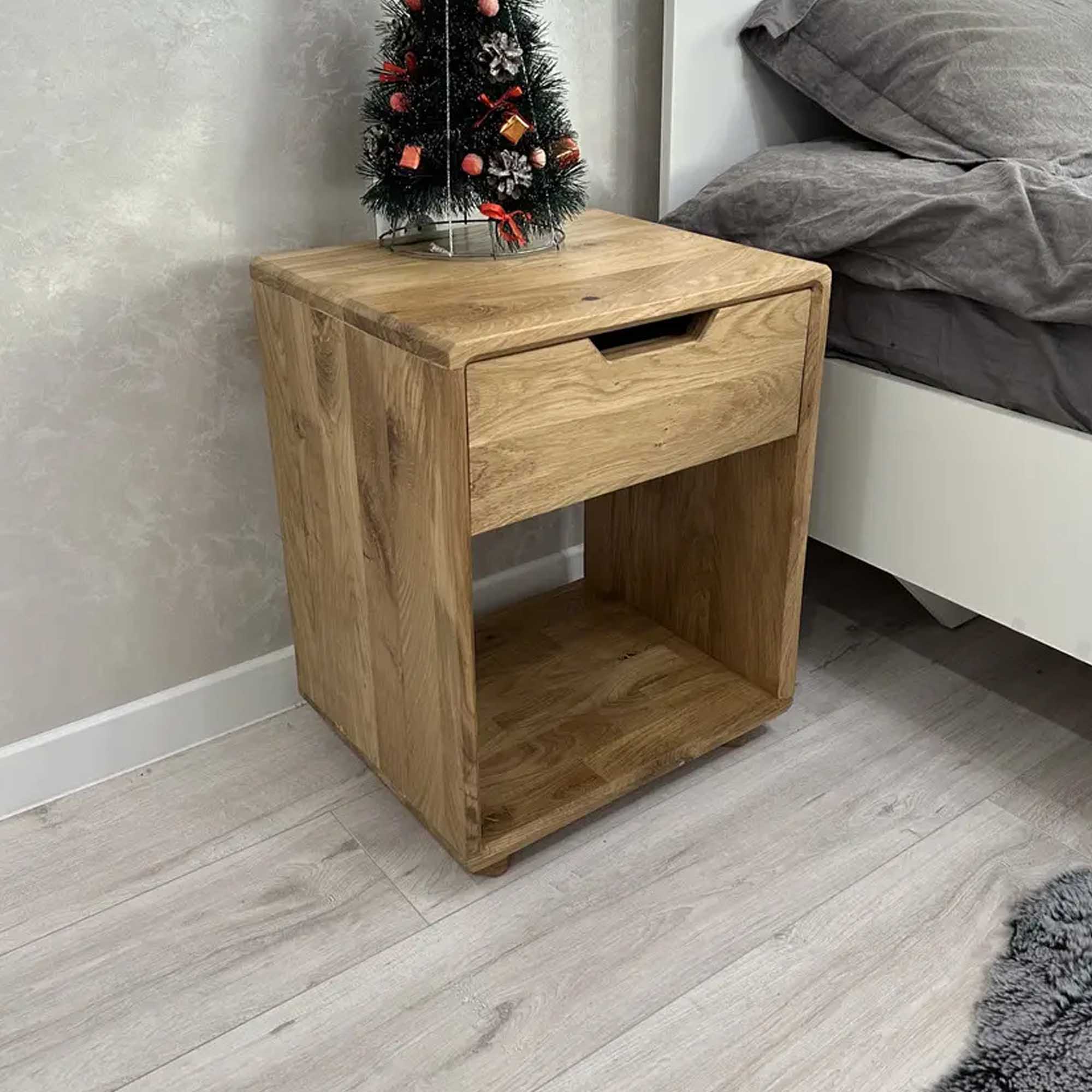 Приліжкова тумба з поличкою, дуб - зображення 1