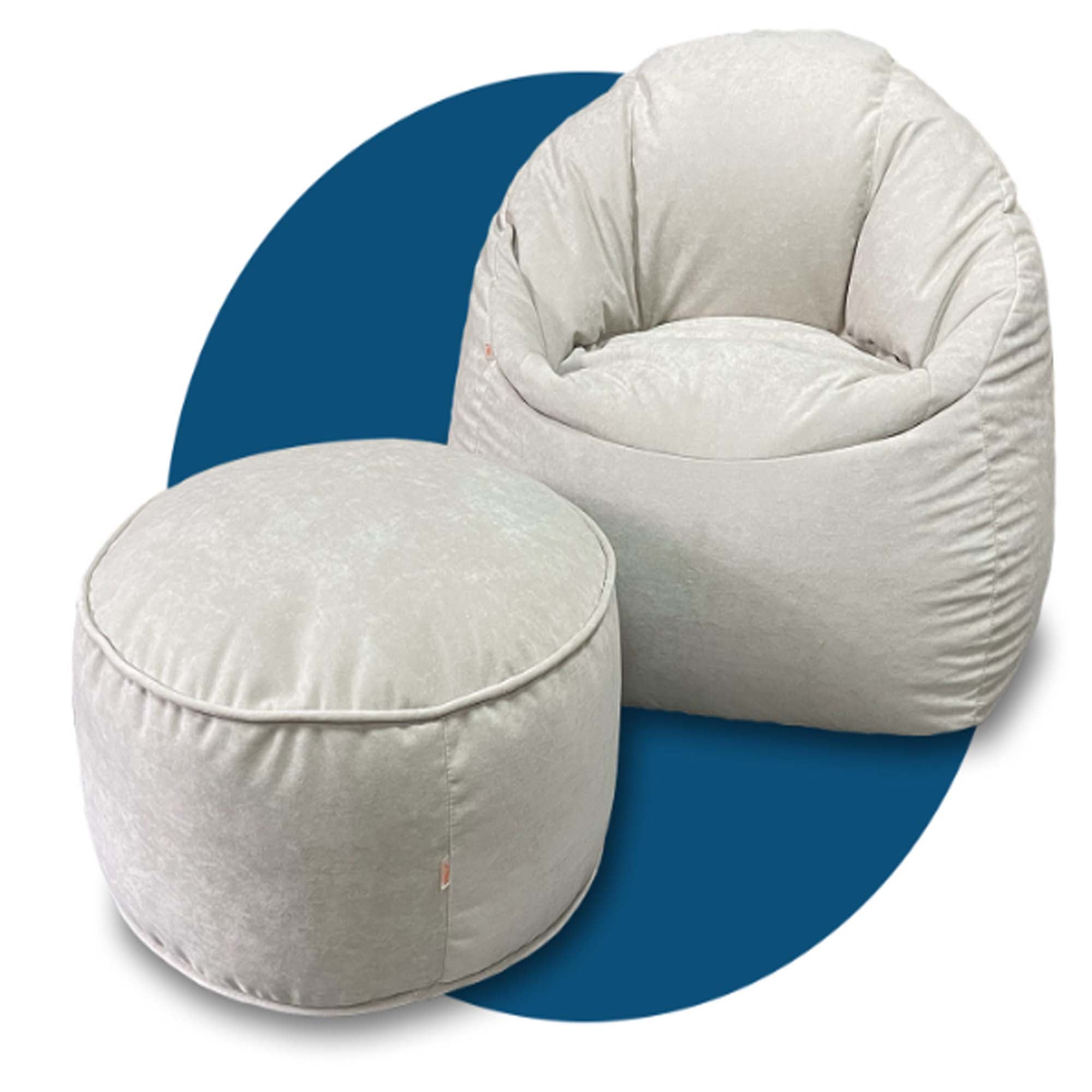 Пуф КРУГЛИЙ M, рогожка - зображення 1