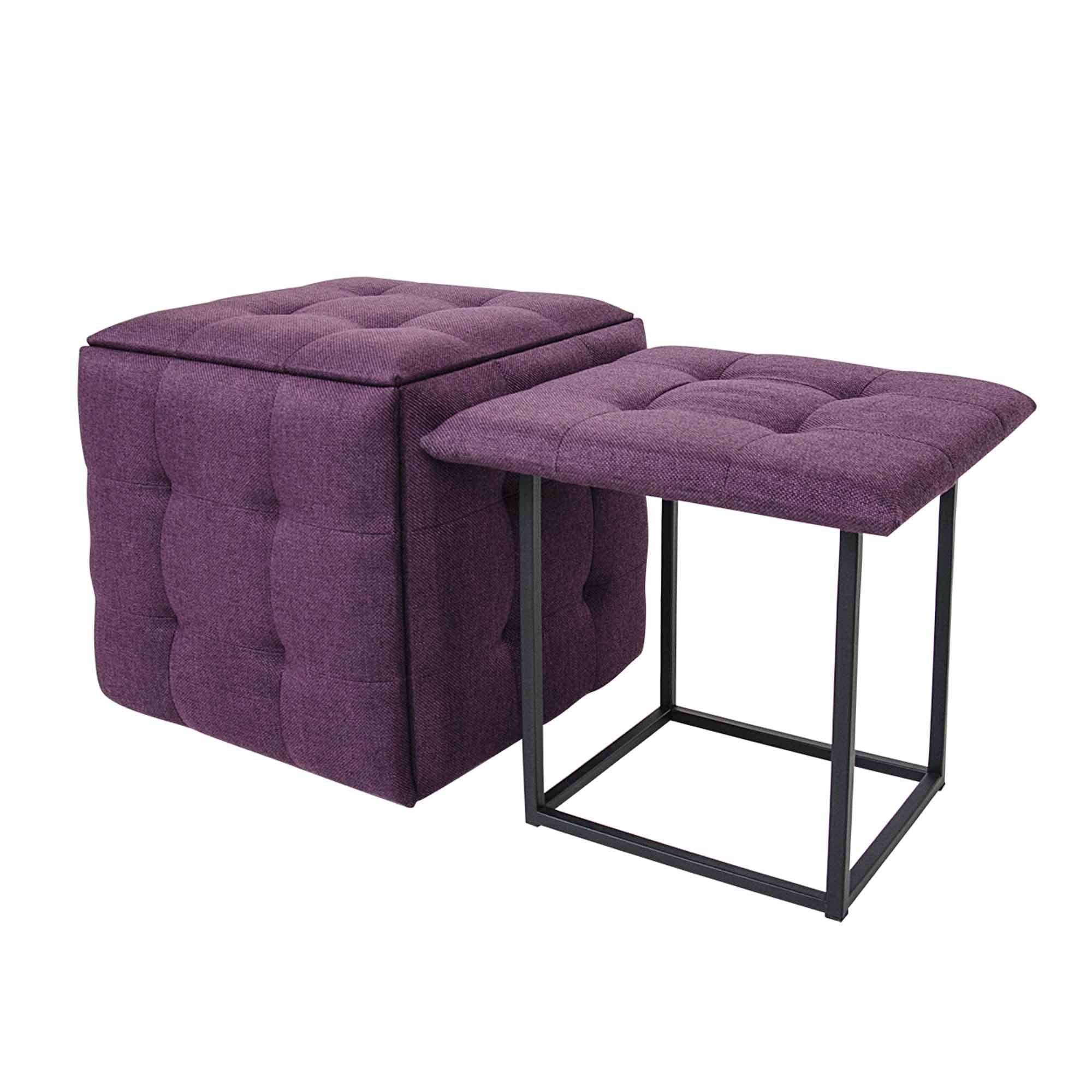 Пуф КУБ 5 в 1, фіолетовий - зображення 2