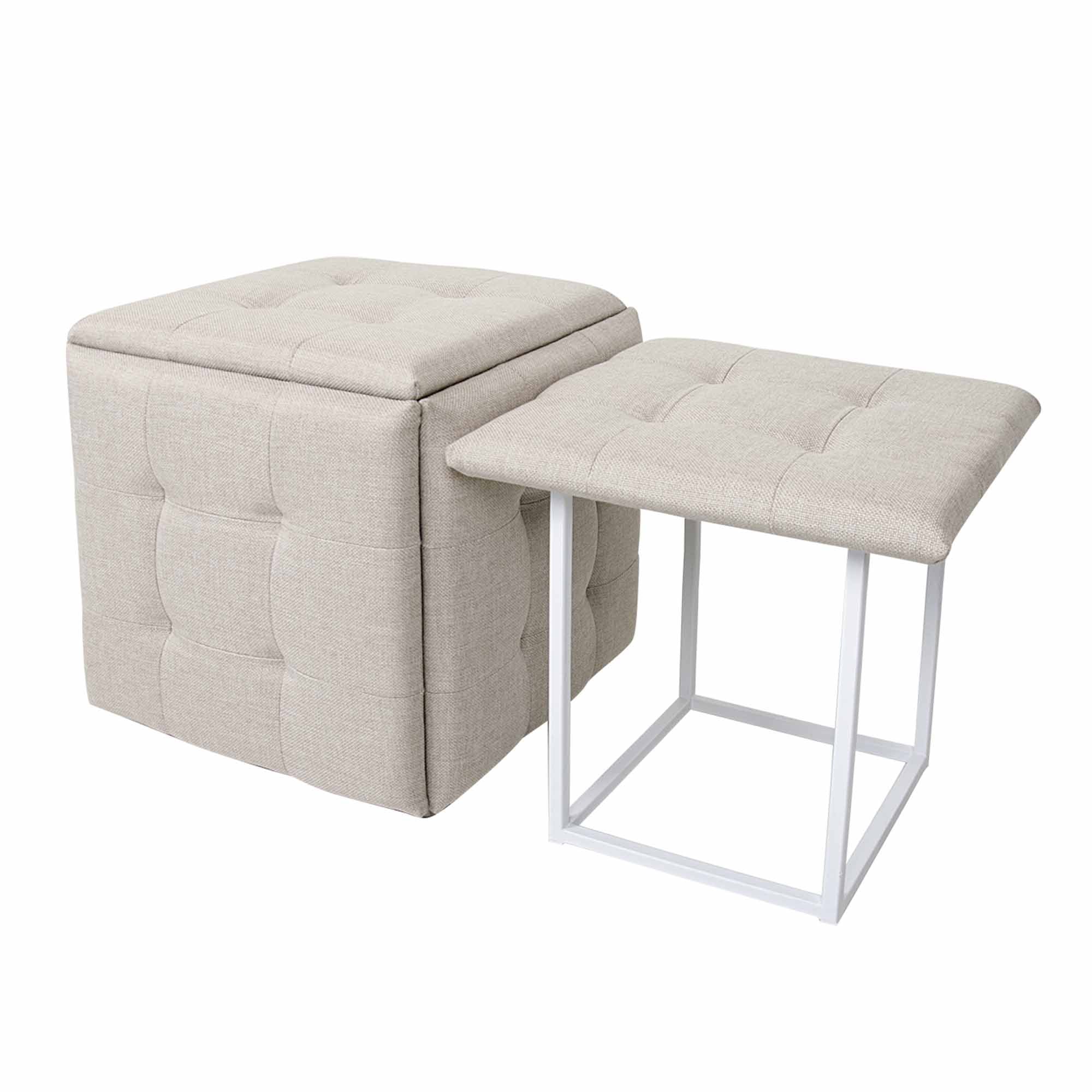 Пуф КУБ 5 в 1, світлий беж - зображення 2