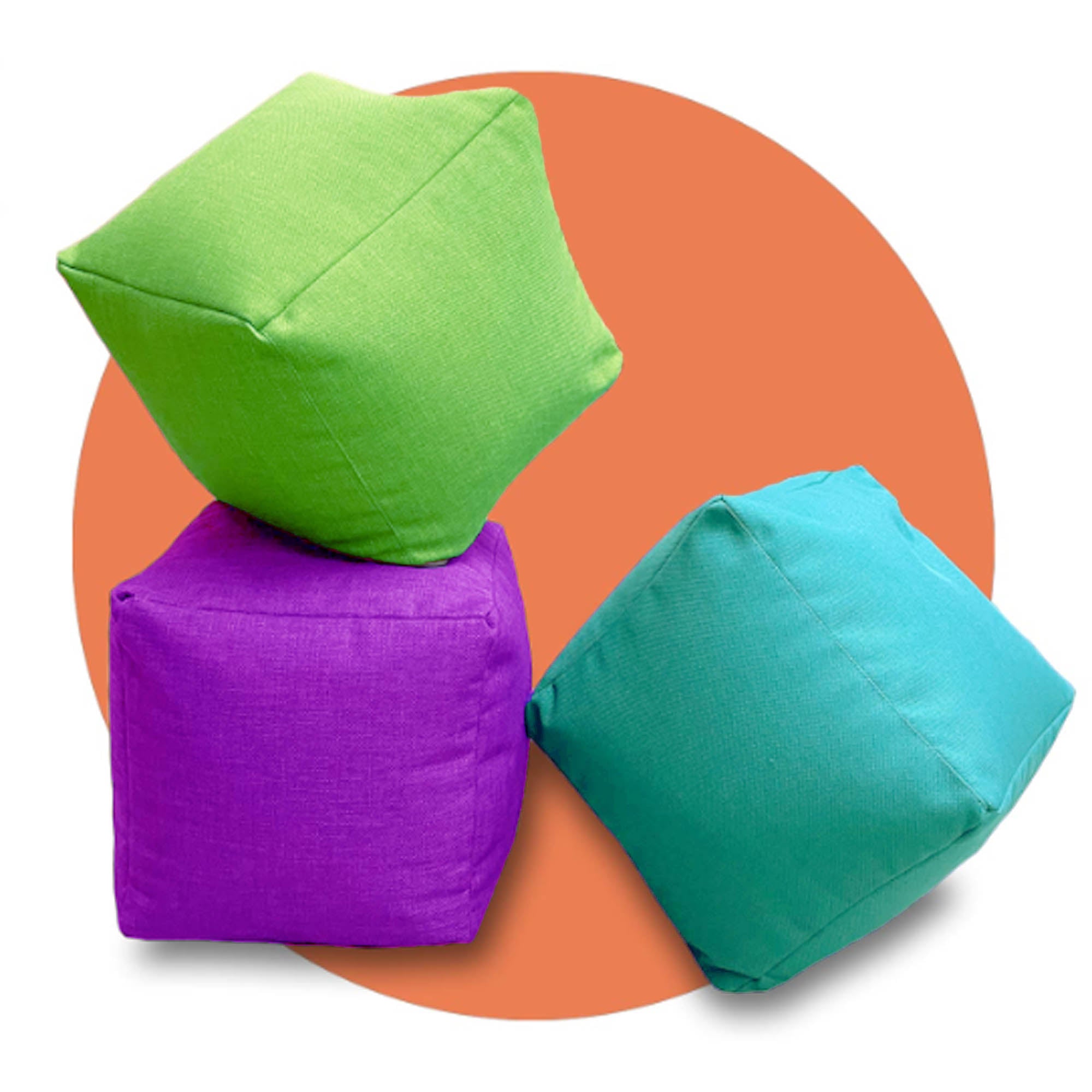 Пуф КУБ M, рогожка - зображення 1