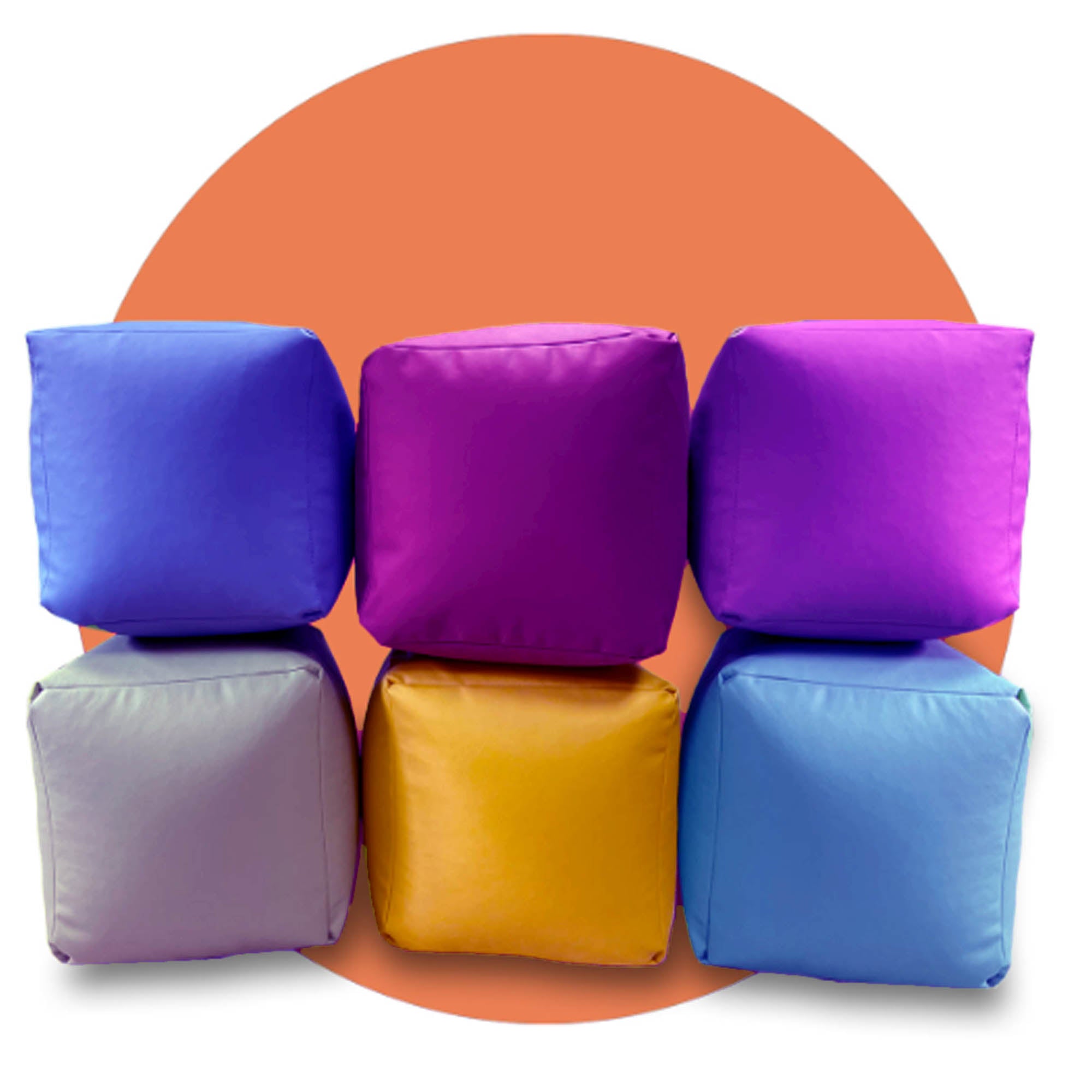 Пуф КУБ M, шкірзам - зображення 1