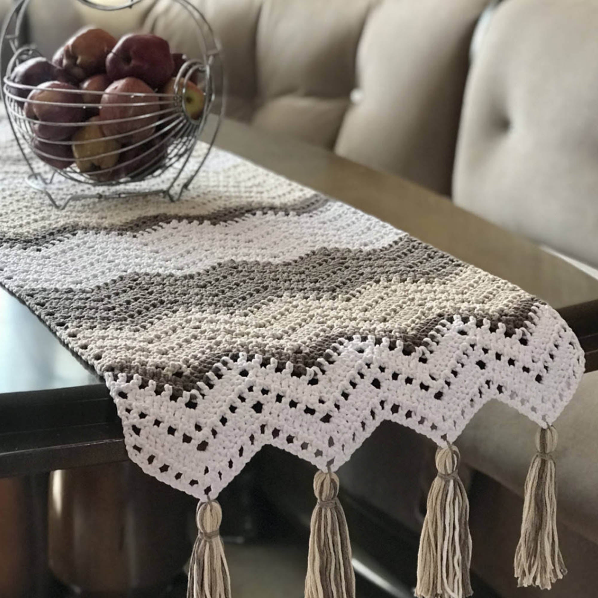 Ранер 39 х 137 см із бавовняного шнура