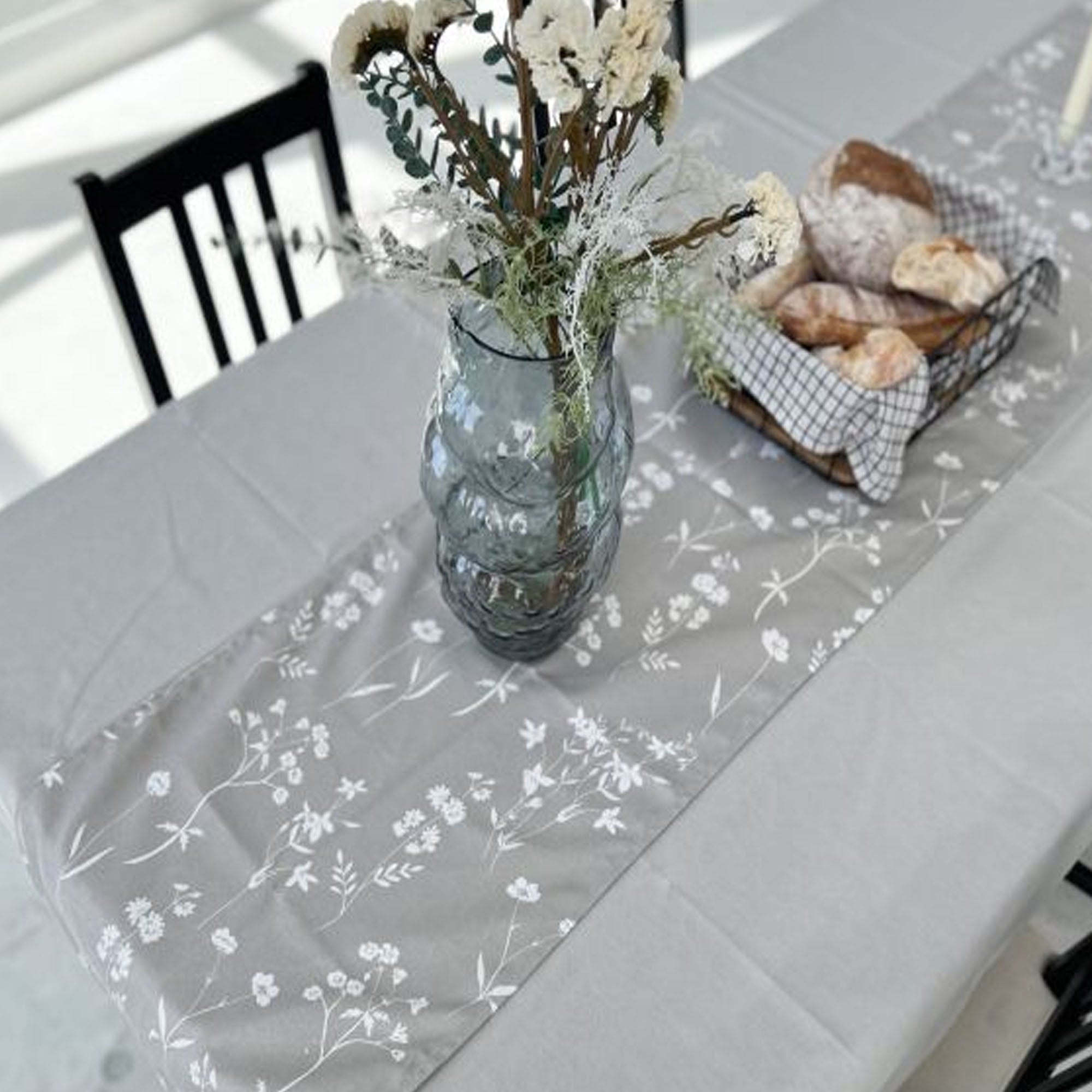 Ранер WILDFLOWERS LIGHT GREY